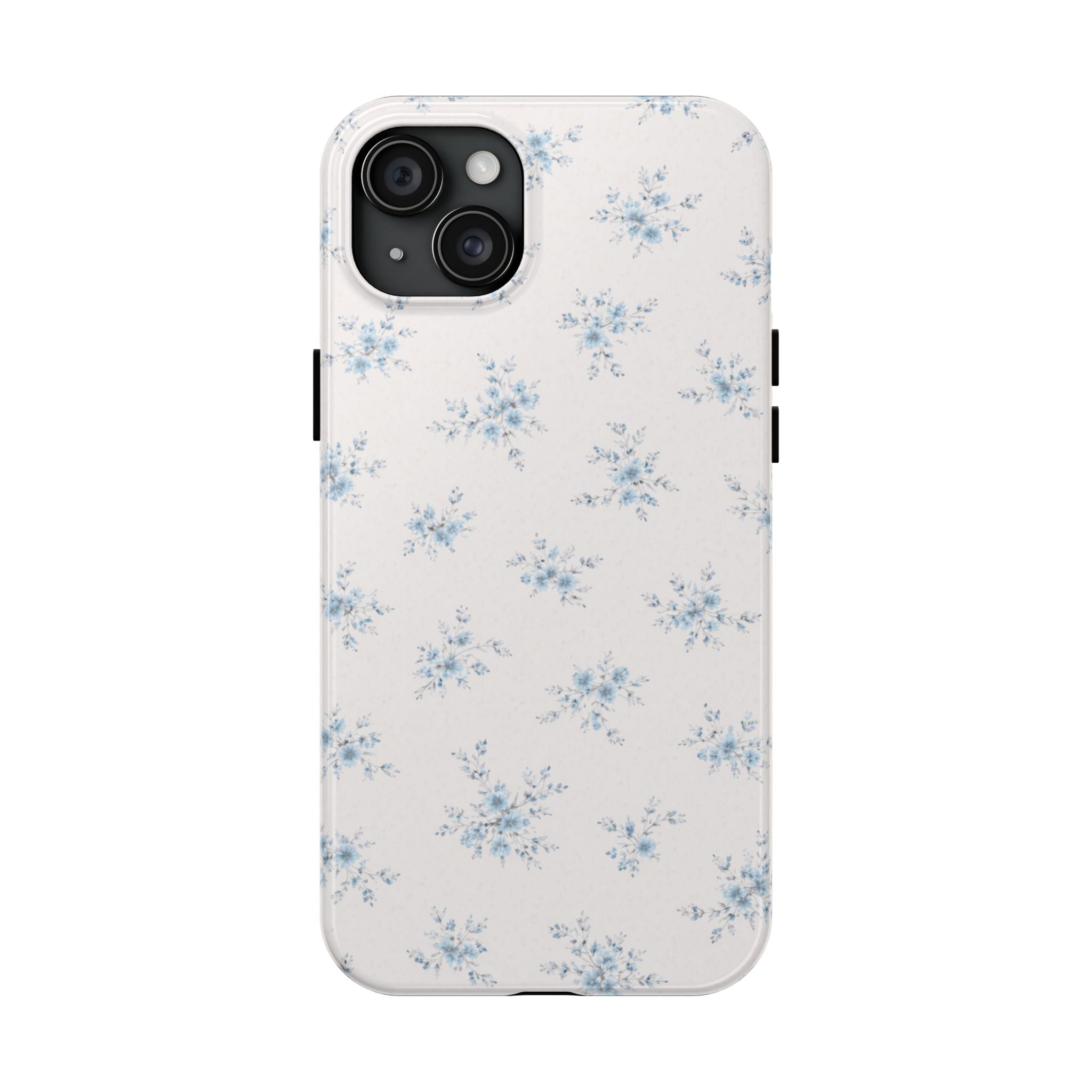 Blue Floral Sprig iPhone Case, Tough Botanical Print