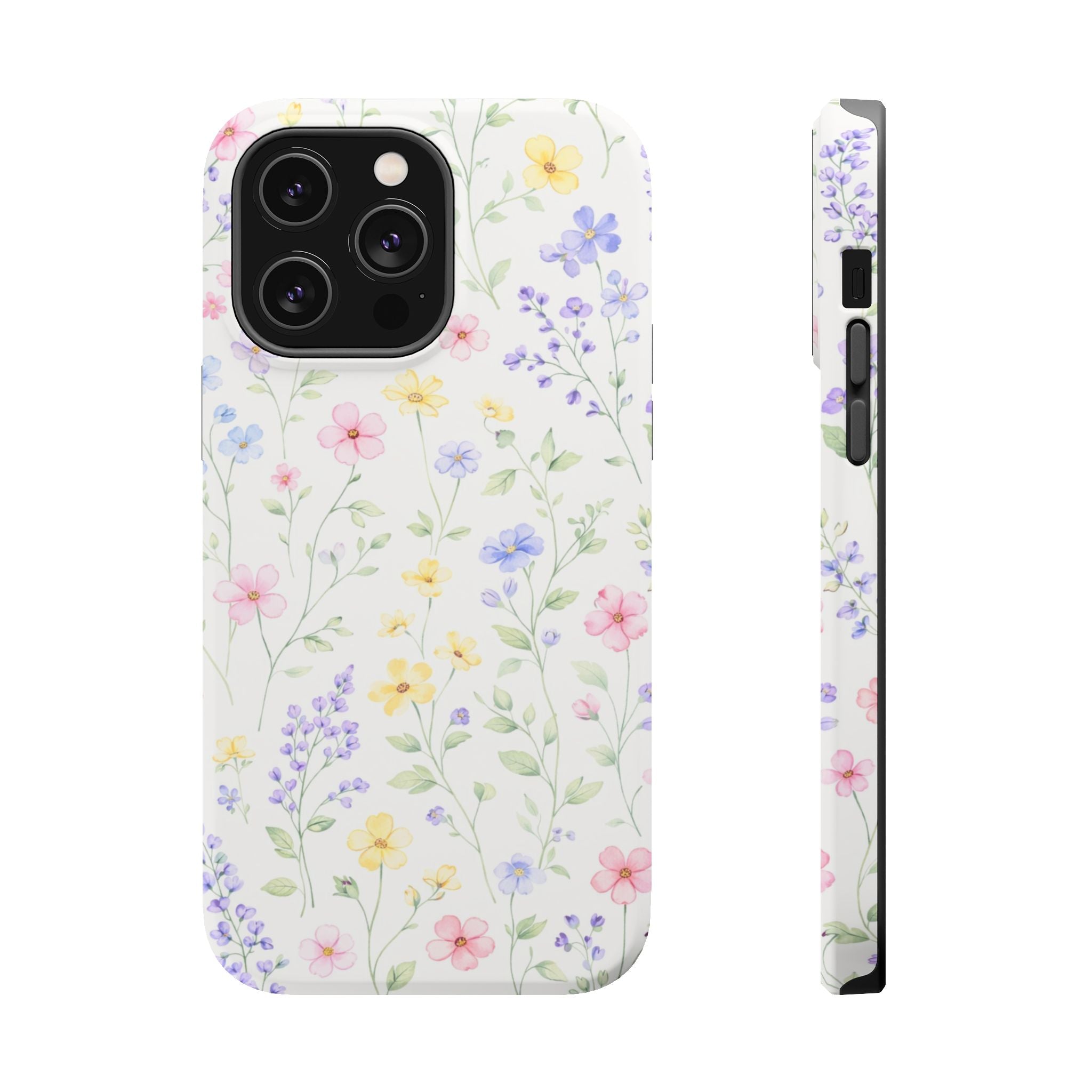 Pastel Wildflower Pattern iPhone Case | Magnetic Impact-Resistant Case