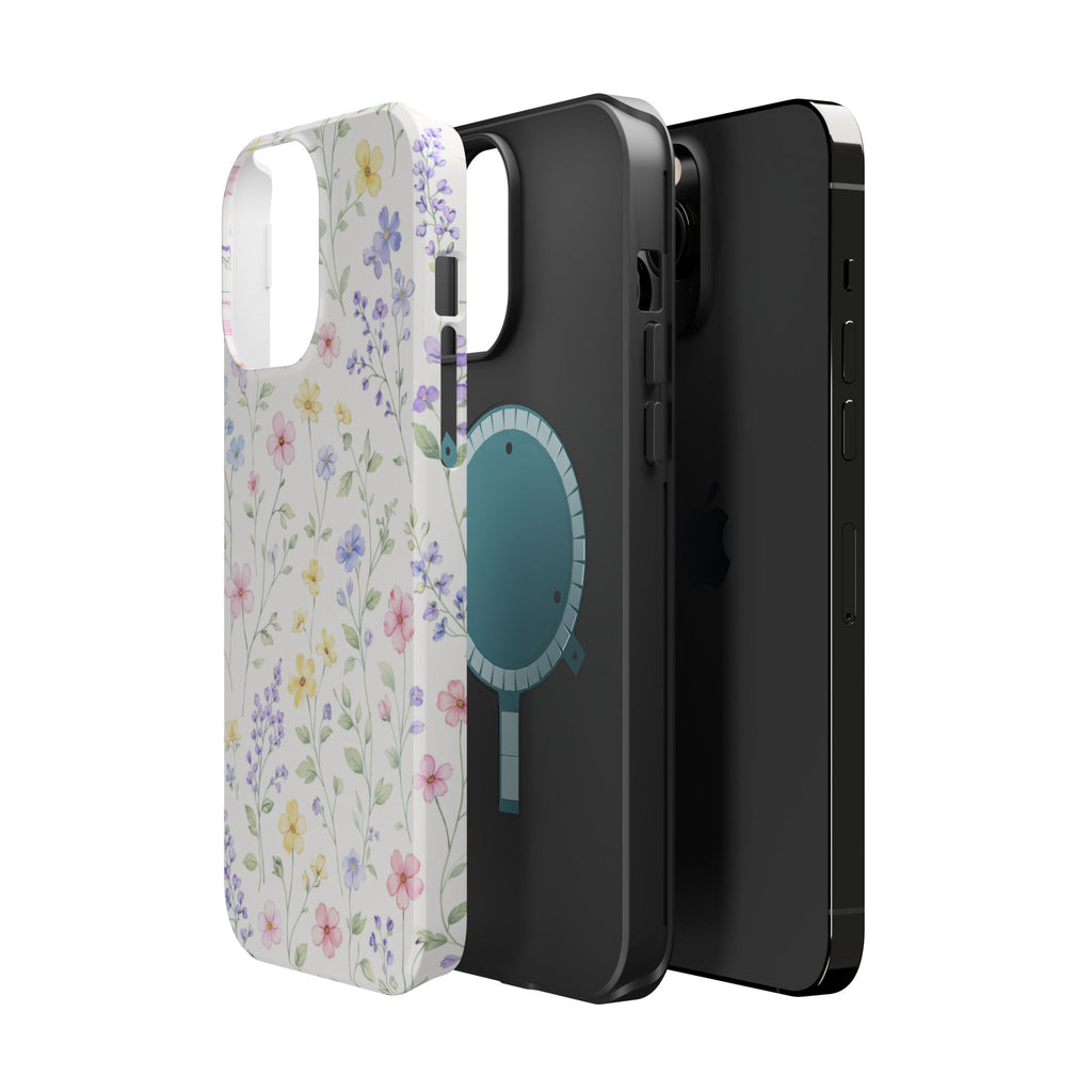 Pastel Wildflower Pattern iPhone Case | Magnetic Impact-Resistant Case