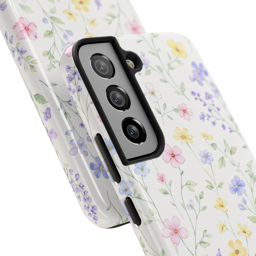 Pastel Wildflower Pattern Tough Samsung Galaxy  Phone Case | Floral Spring Phone Case