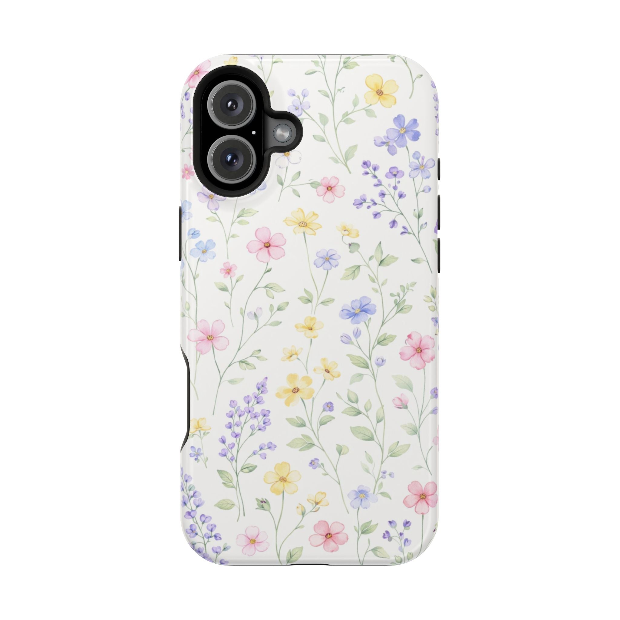 Pastel Wildflower Pattern iPhone Case | Magnetic Impact-Resistant Case