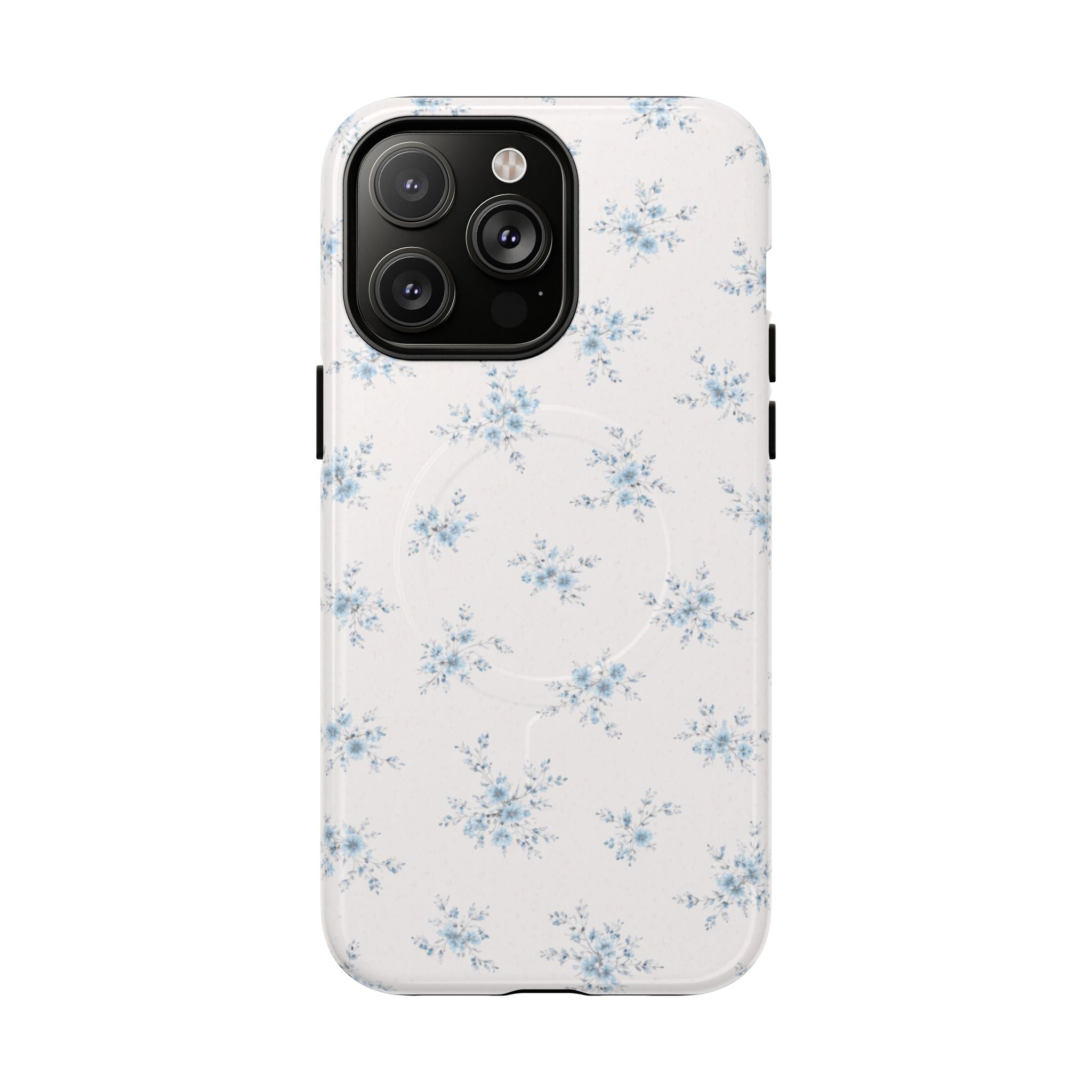 Floral Blue Sprig iPhone Case – MagSafe Compatible