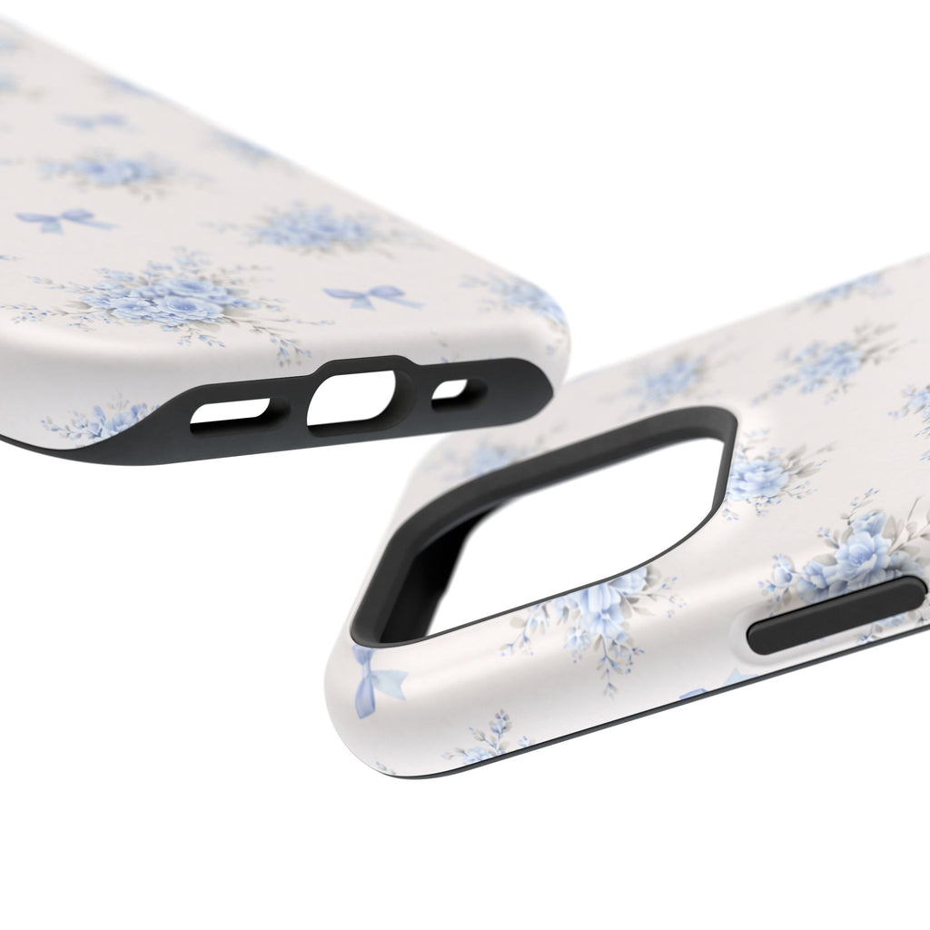 Blue Floral Bouquet iPhone Case | Magnetic Impact-Resistant Case