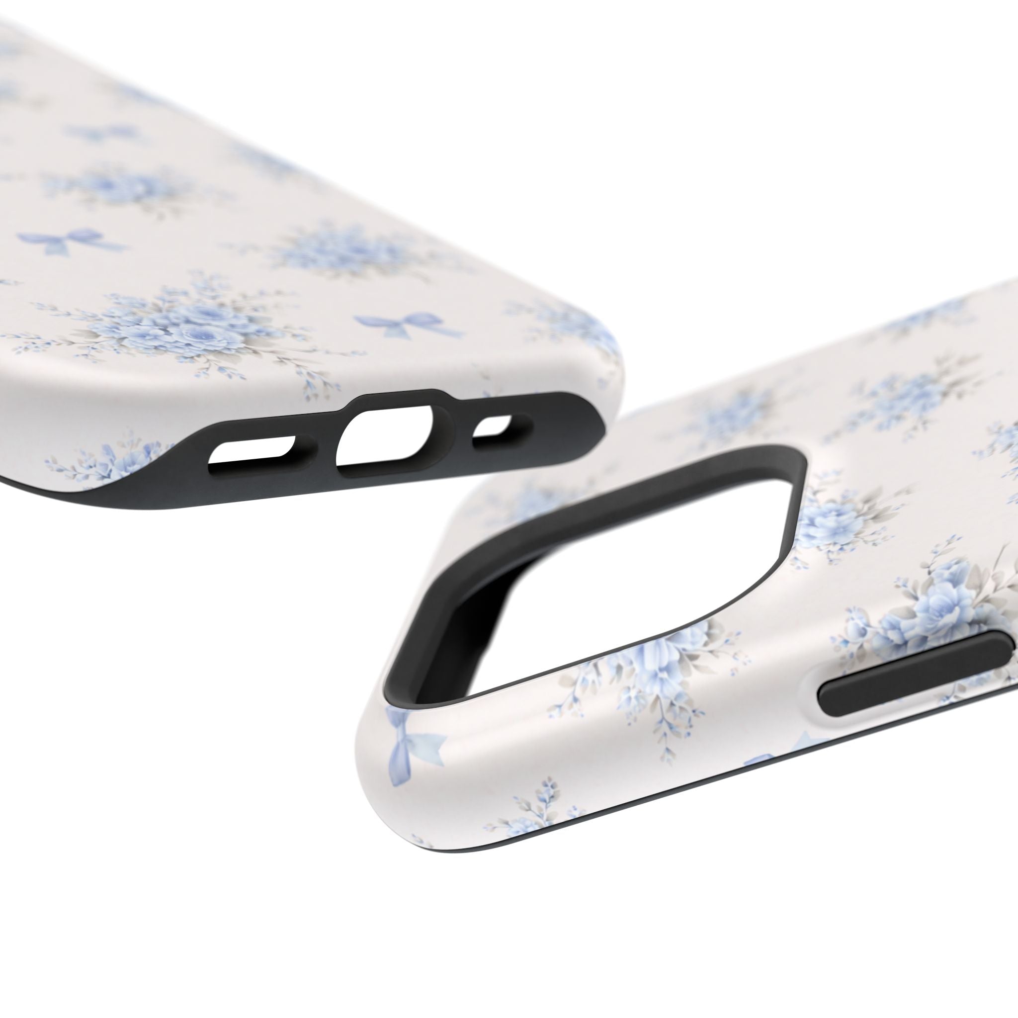 Blue Floral Bouquet iPhone Case | Magnetic Impact-Resistant Case