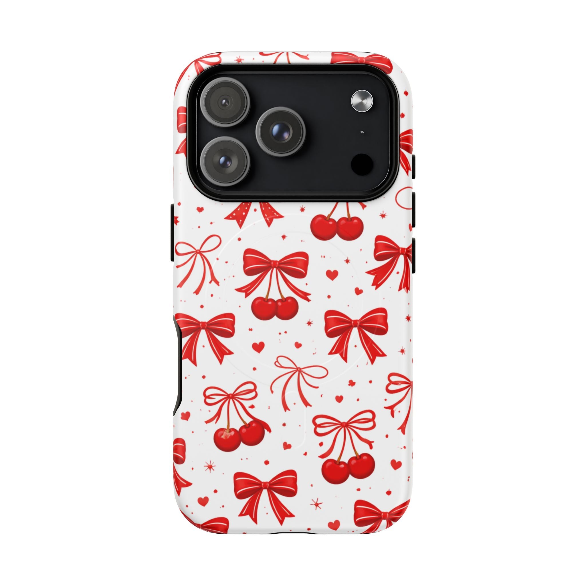 Cherry Bow iPhone Case – MagSafe Compatible