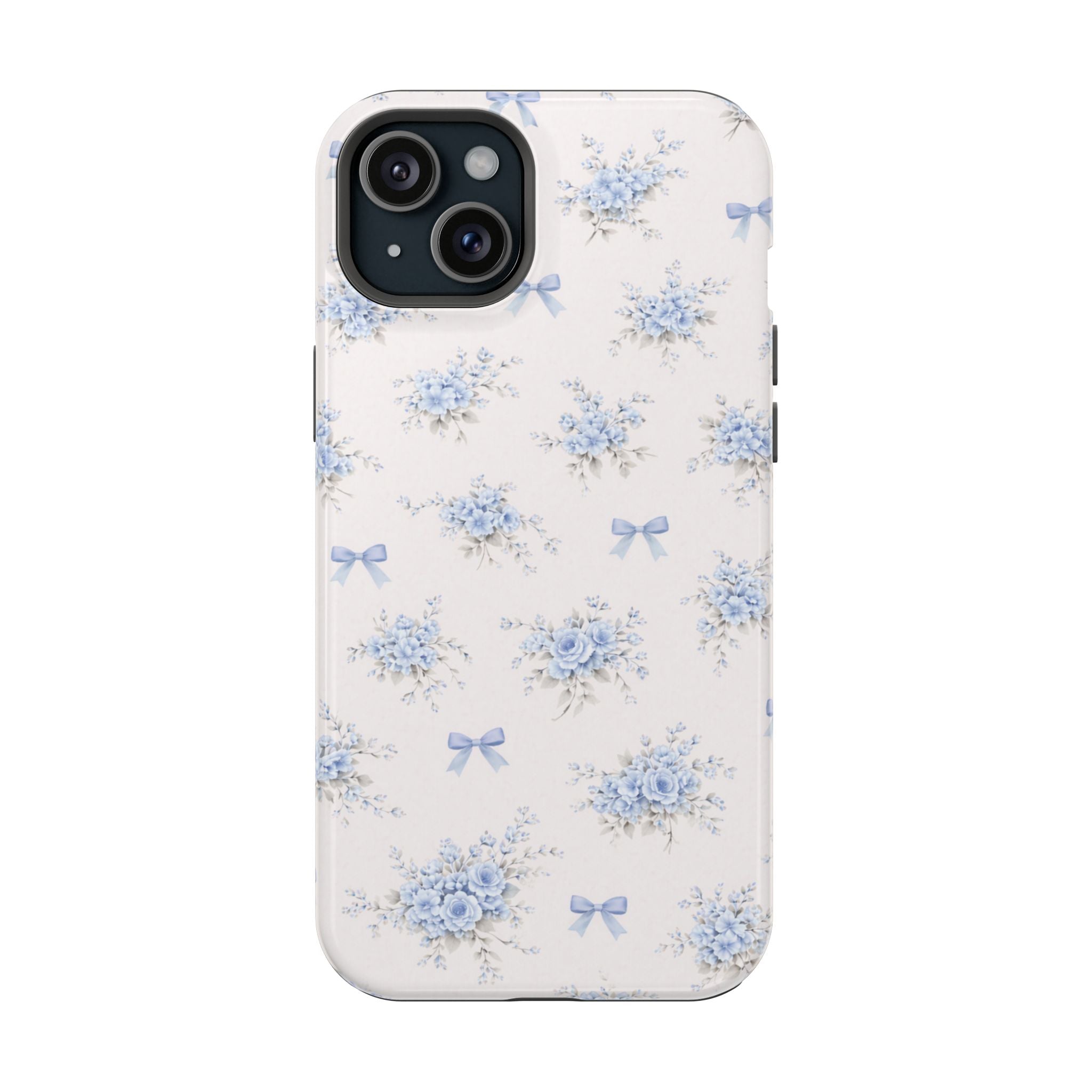 Blue Floral Bouquet iPhone Case | Magnetic Impact-Resistant Case