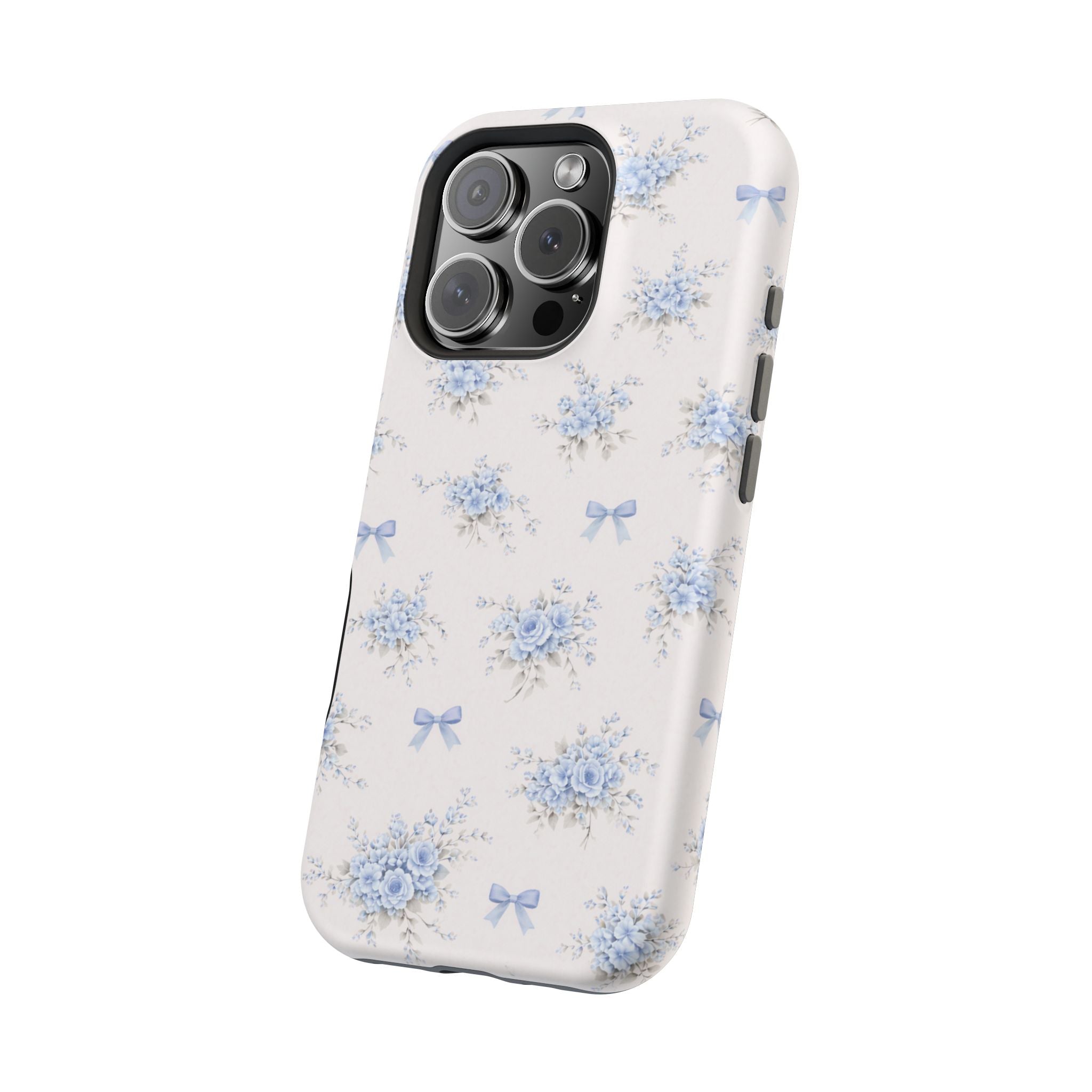 Blue Floral Bouquet iPhone Case | Magnetic Impact-Resistant Case