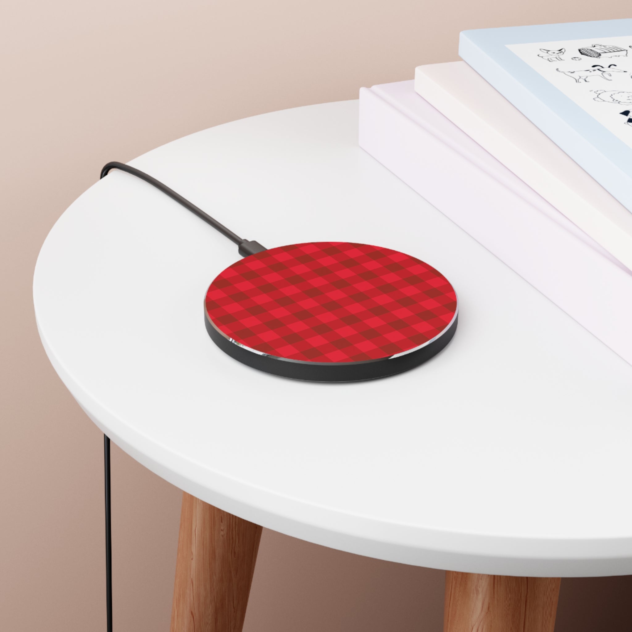 Red Buffalo Plaid Wireless Charger