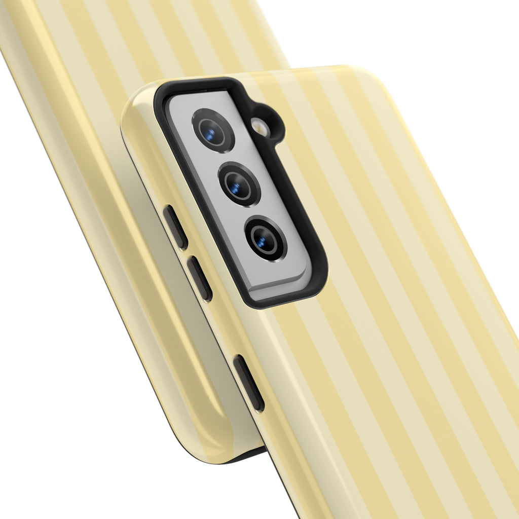 Yellow Stripe Tough Samsung Case - Protective Slim Hard-Shell Phone Cover