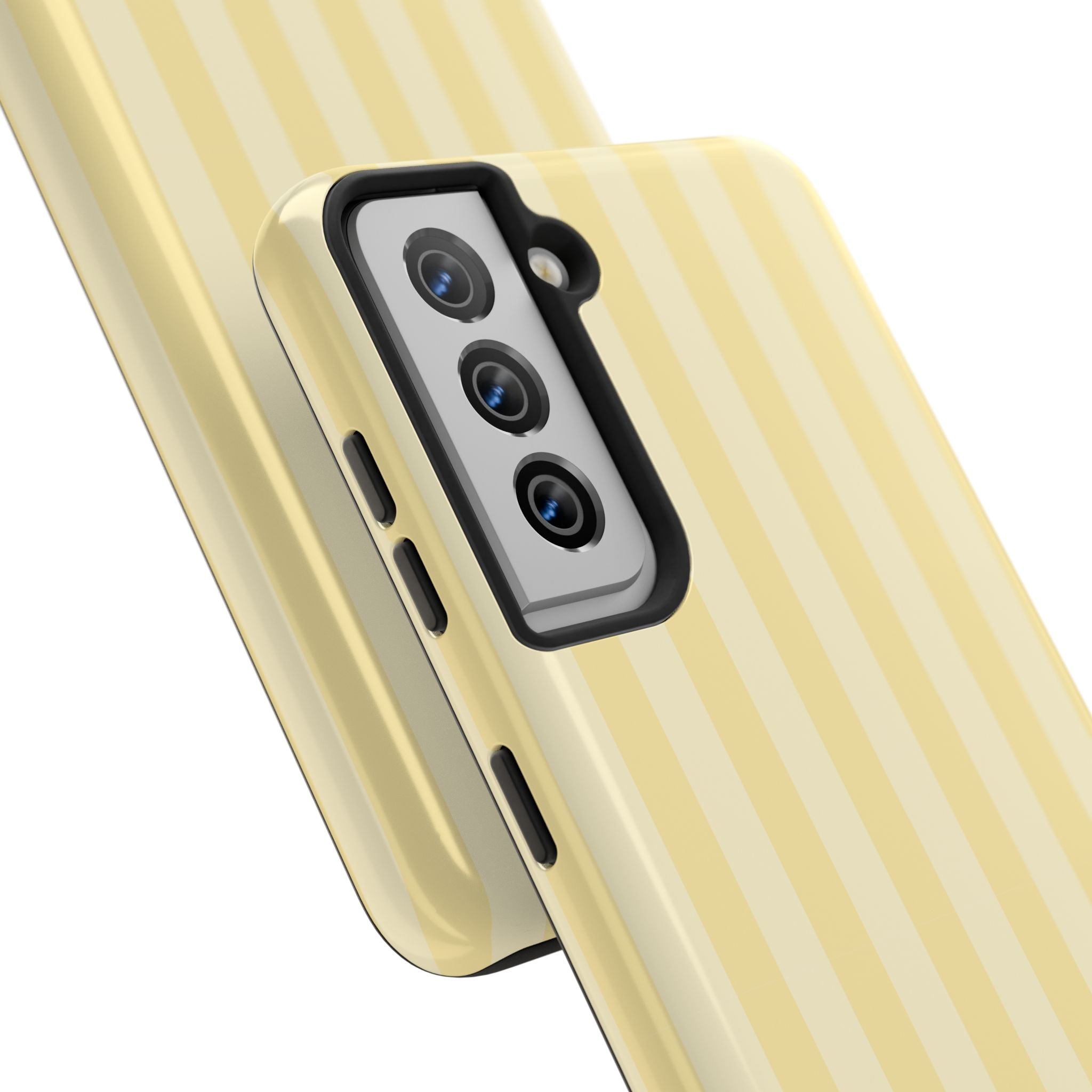 Yellow Stripe Tough Samsung Case - Protective Slim Hard-Shell Phone Cover