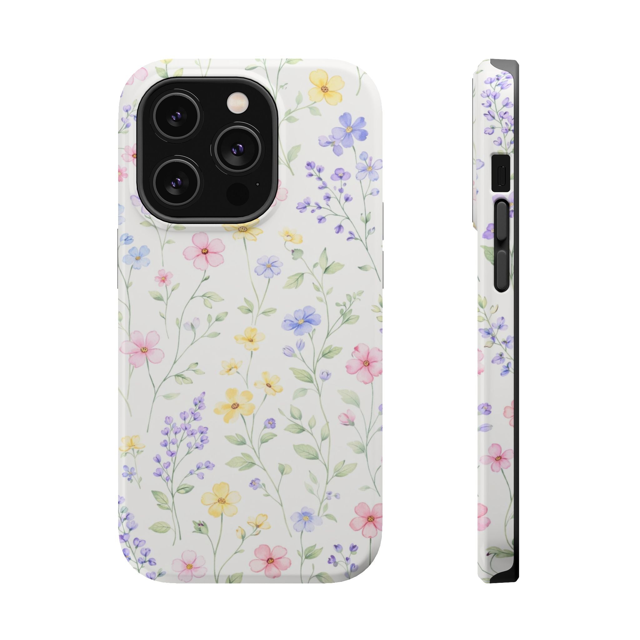 Pastel Wildflower Pattern iPhone Case | Magnetic Impact-Resistant Case
