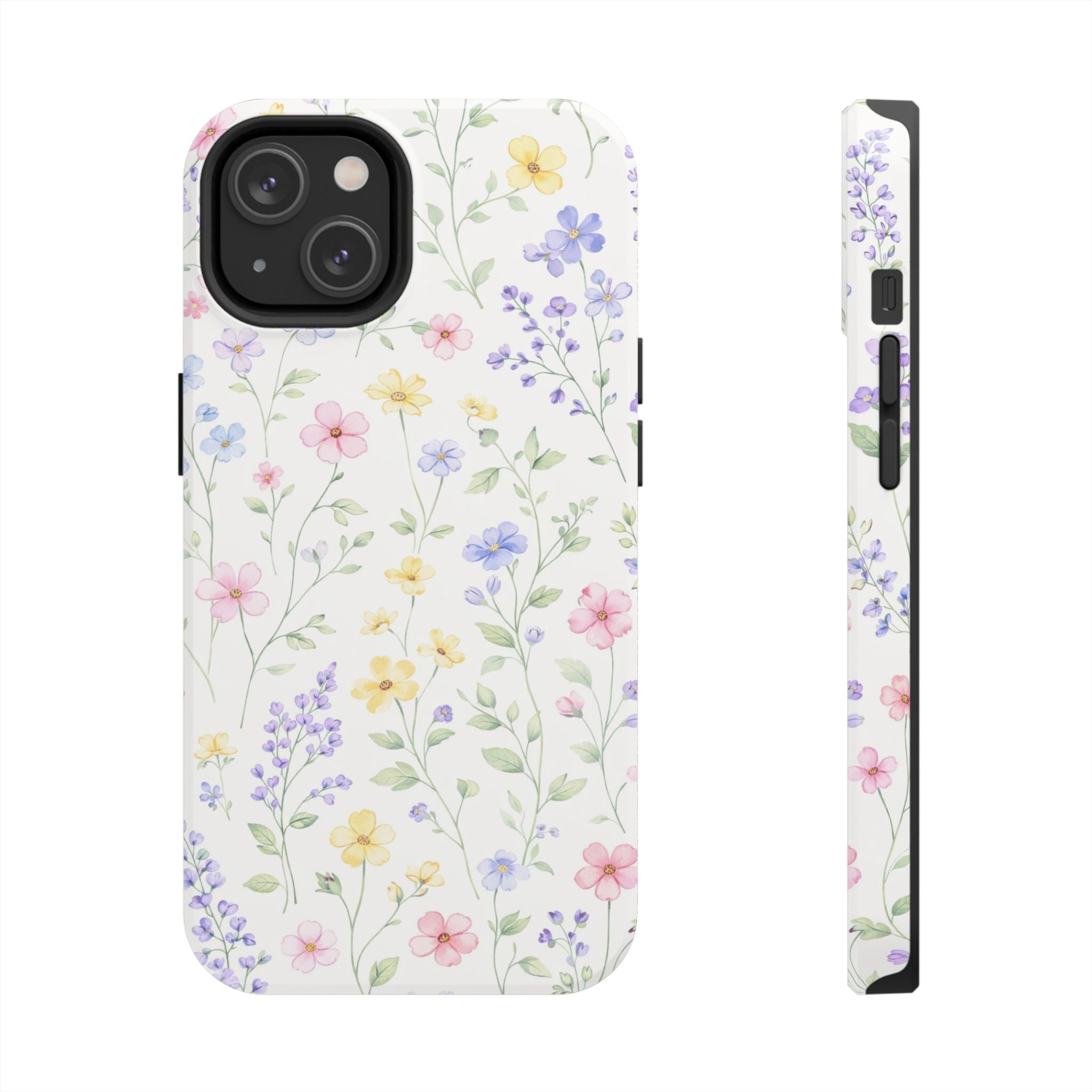 Watercolor Wildflowers Tough iPhone Case | Pastel Floral iPhone Case
