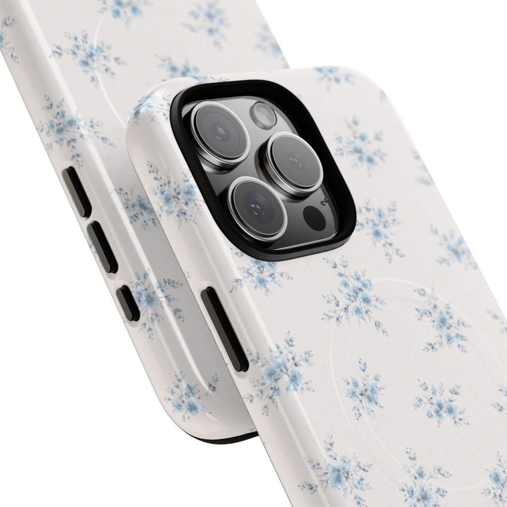 Floral Blue Sprig iPhone Case – MagSafe Compatible