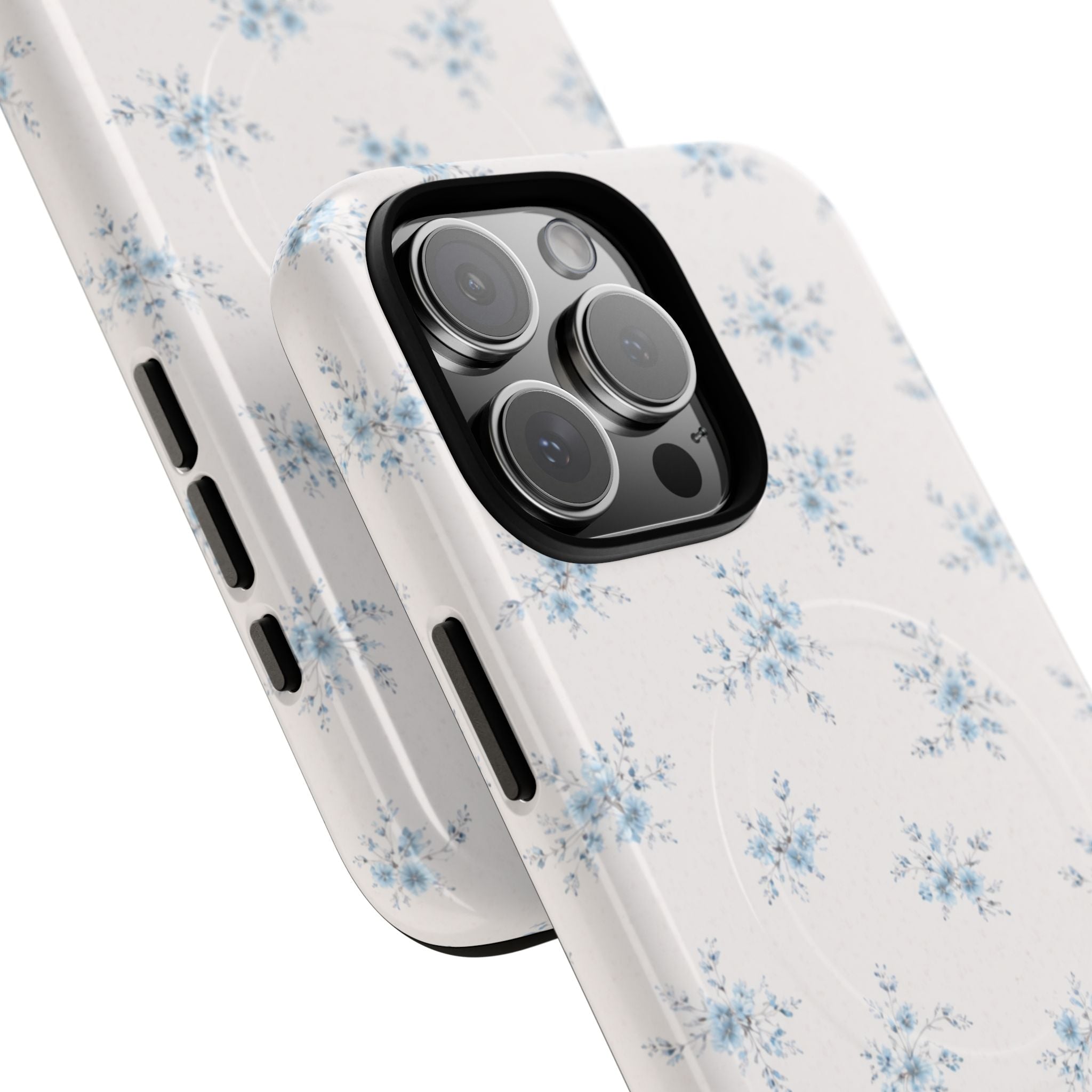 Floral Blue Sprig iPhone Case – MagSafe Compatible