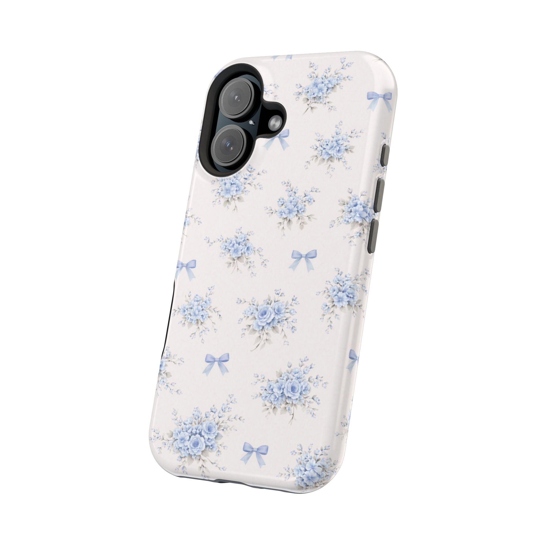 Blue Floral Bouquet iPhone Case | Magnetic Impact-Resistant Case
