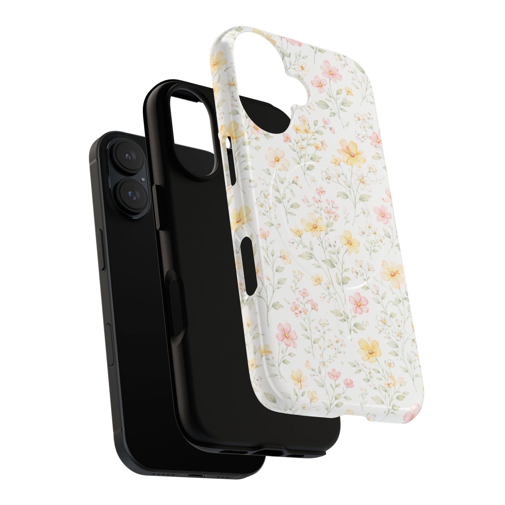 Floral Meadow Tough Magnetic Phone Case | Pastel Wildflower iPhone Cover