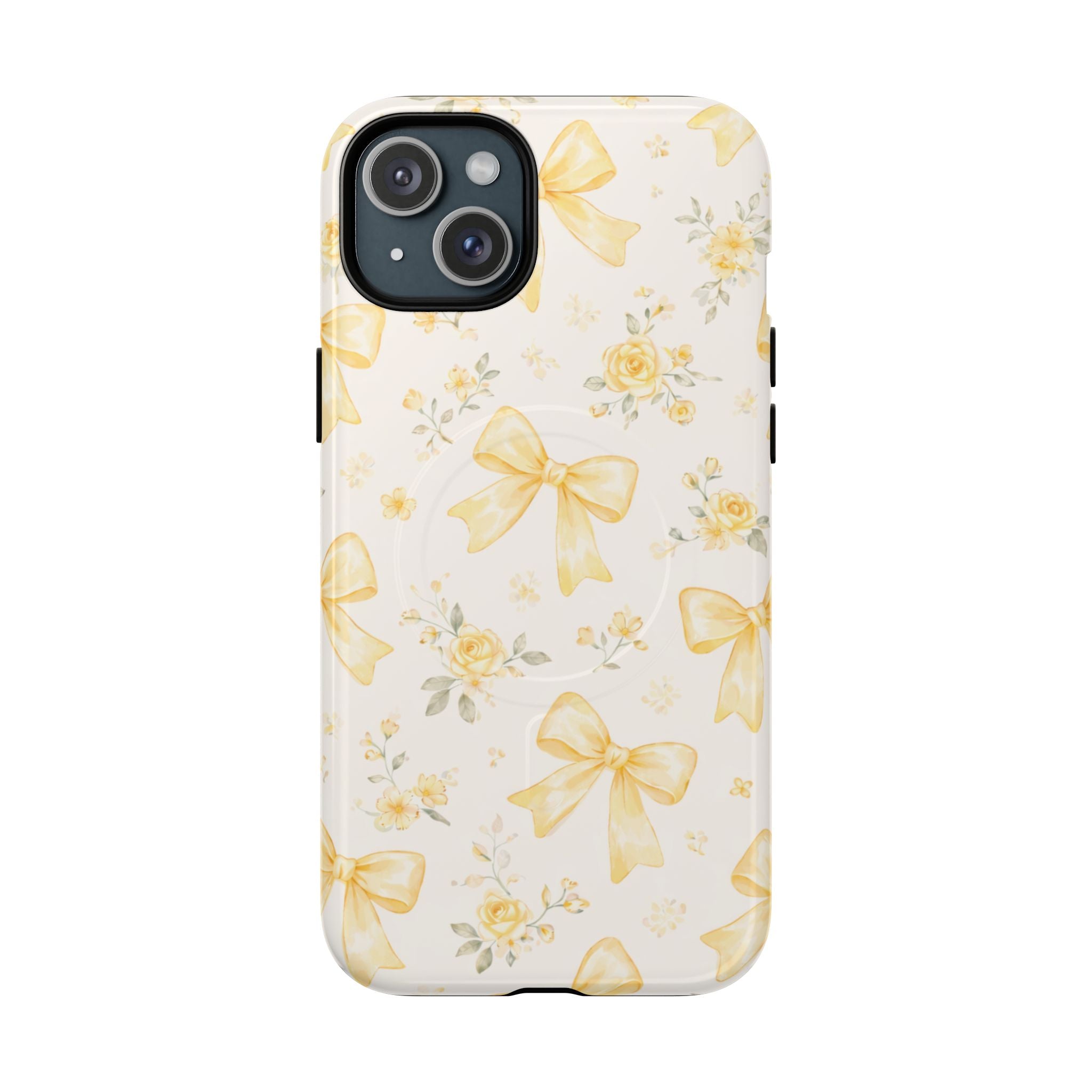 Yellow Rose Bow iPhone Case – MagSafe Compatible