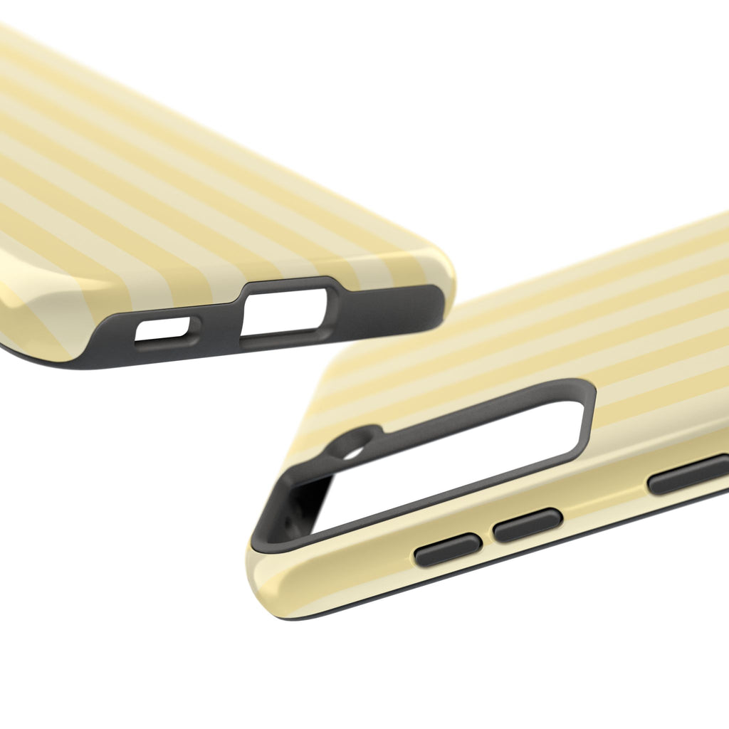 Yellow Stripe Tough Samsung Case - Protective Slim Hard-Shell Phone Cover