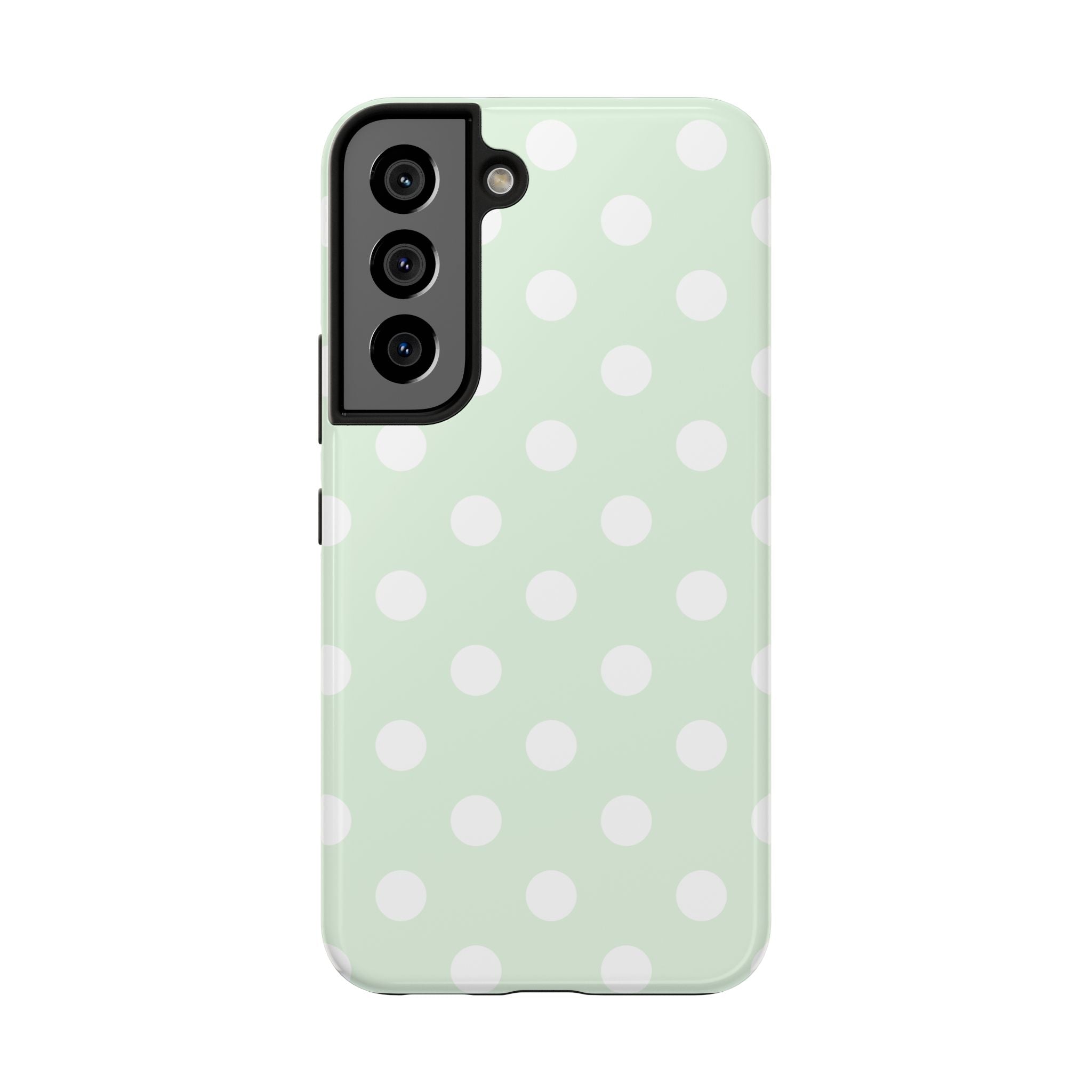 Mint Polka Dot Tough Samsung Case - Pastel Green Protective Phone Cover