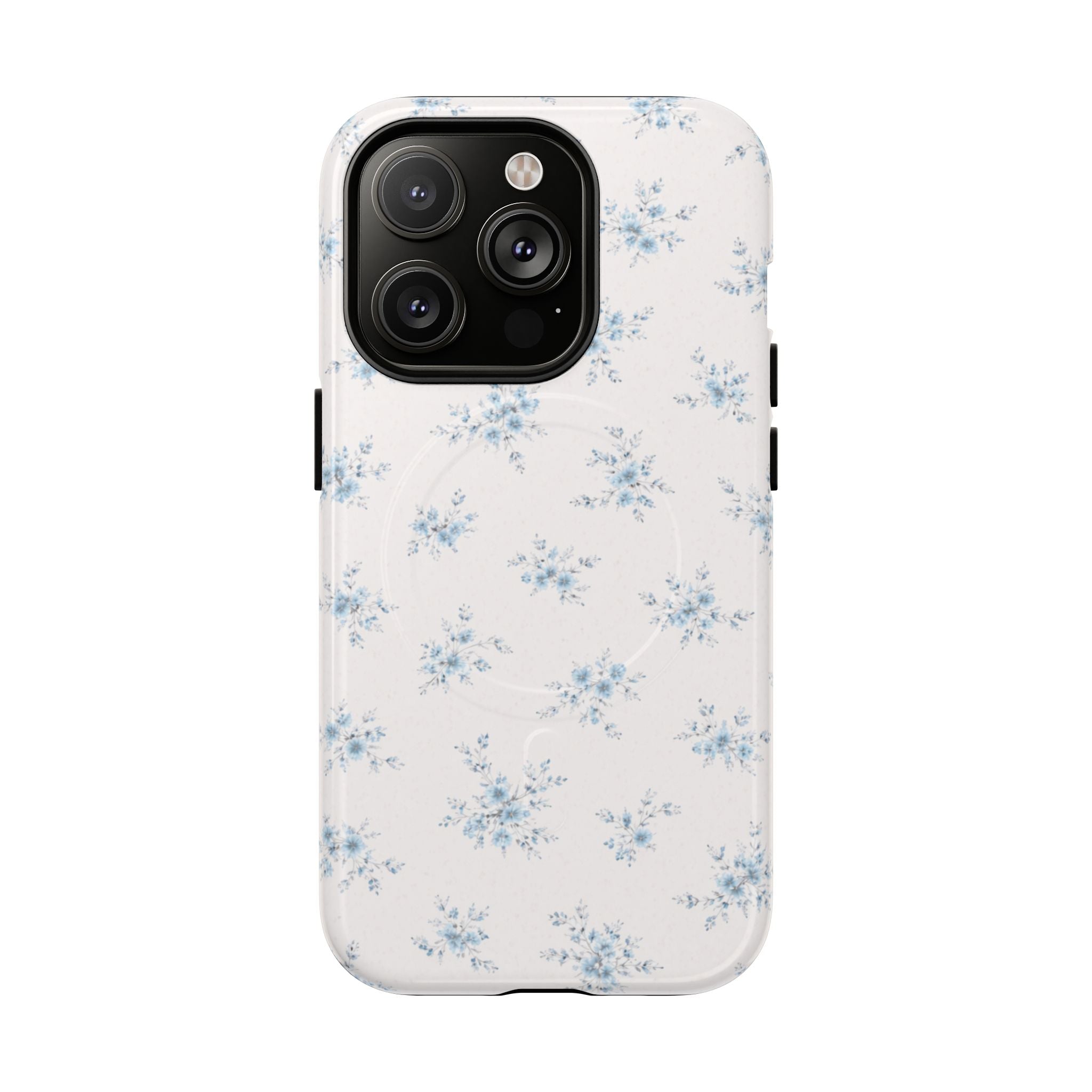 Floral Blue Sprig iPhone Case – MagSafe Compatible