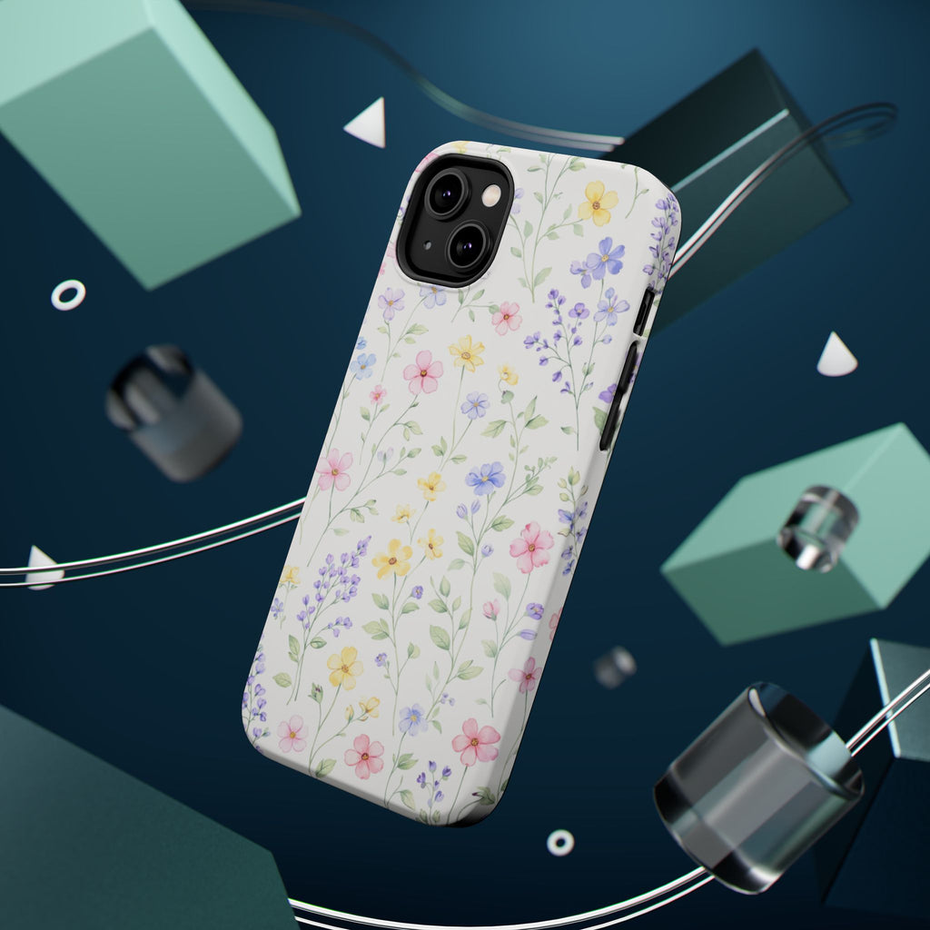 Pastel Wildflower Pattern iPhone Case | Magnetic Impact-Resistant Case