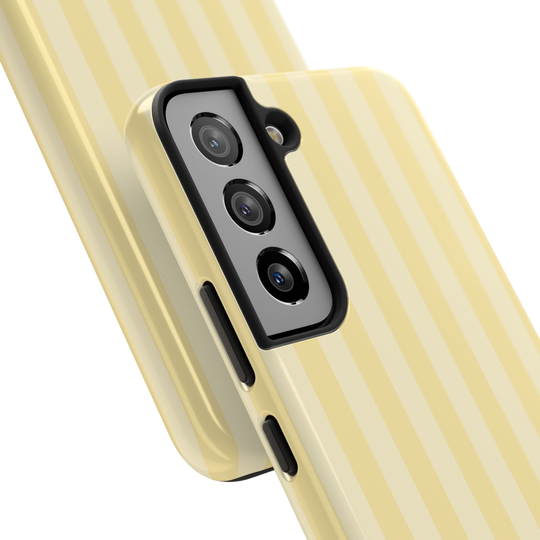 Yellow Stripe Tough Samsung Case - Protective Slim Hard-Shell Phone Cover