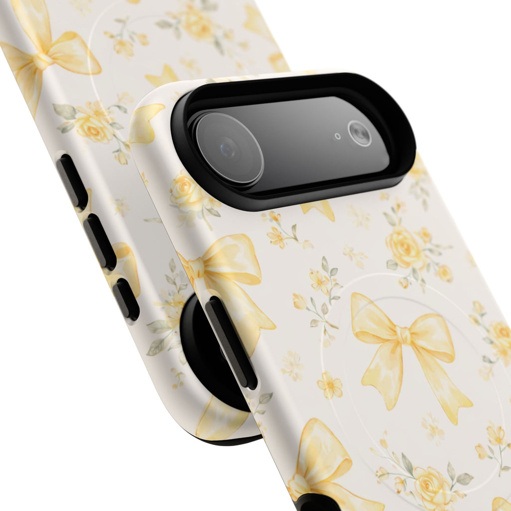 Yellow Rose Bow iPhone Case – MagSafe Compatible