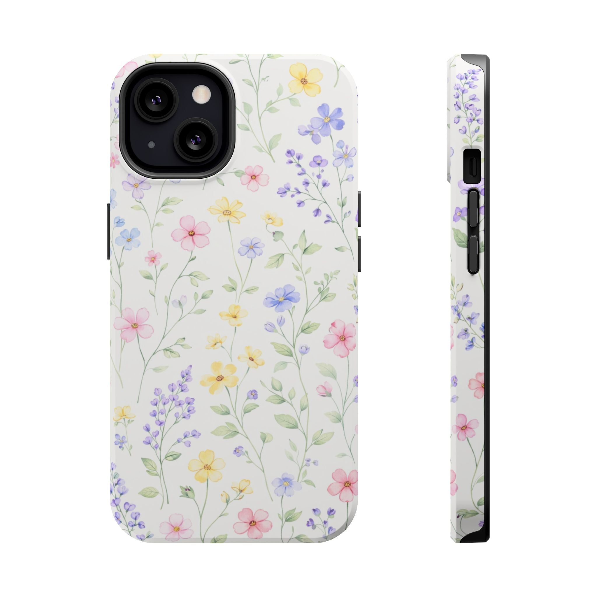 Pastel Wildflower Pattern iPhone Case | Magnetic Impact-Resistant Case