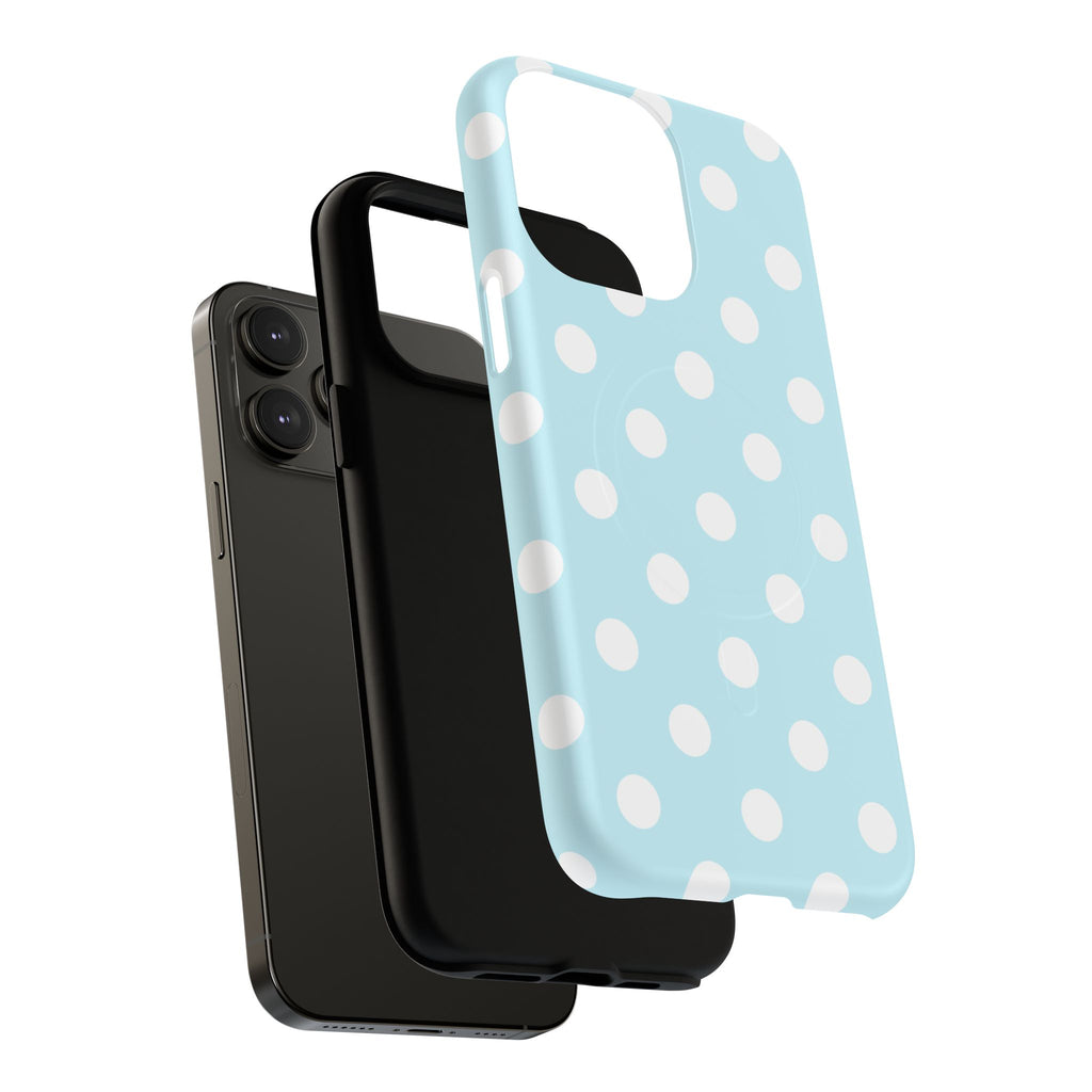 Blue Polka Dot iPhone Case – MagSafe Compatible