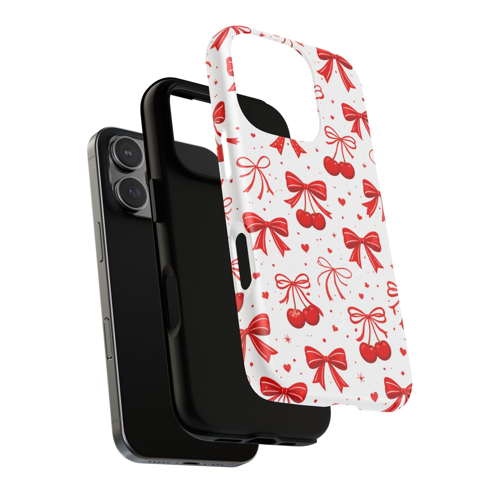 Cherry Bow iPhone Case – MagSafe Compatible