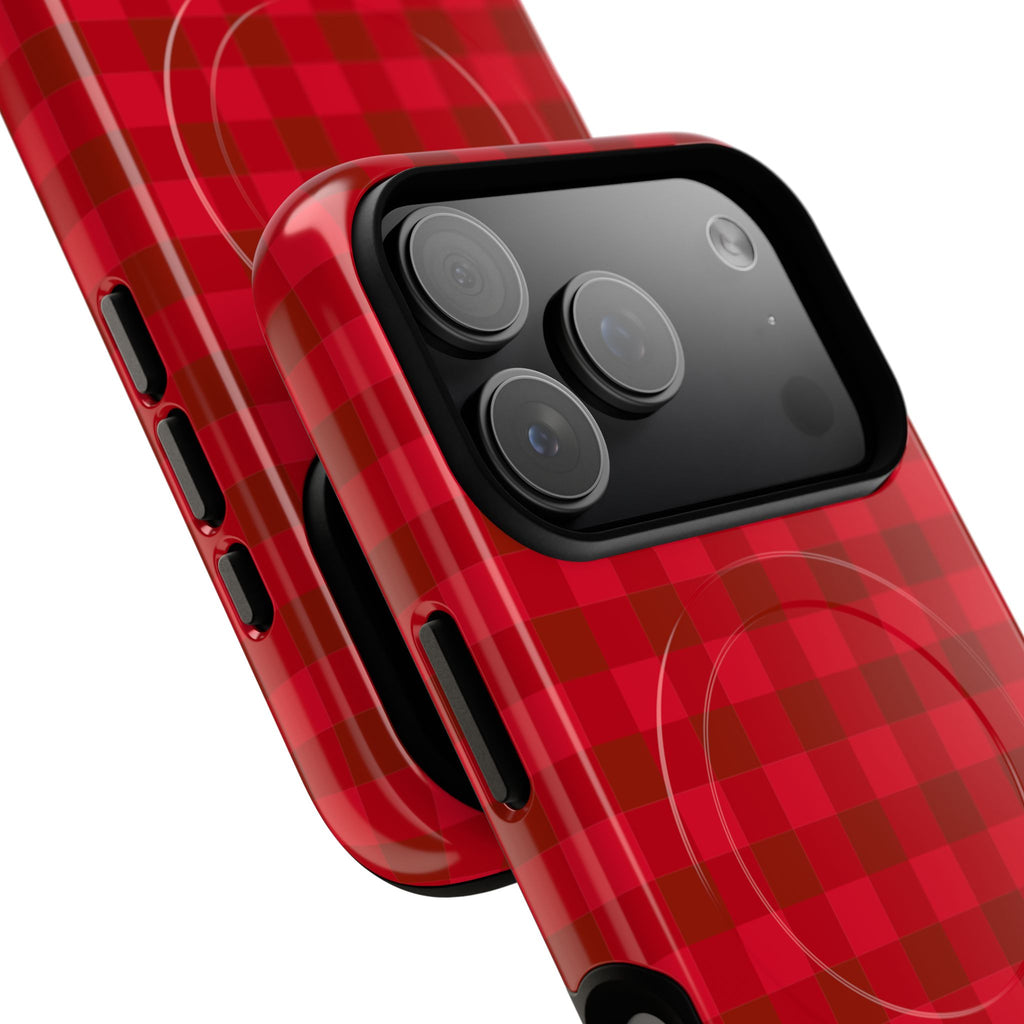 Red Buffalo Plaid iPhone Case – MagSafe Compatible