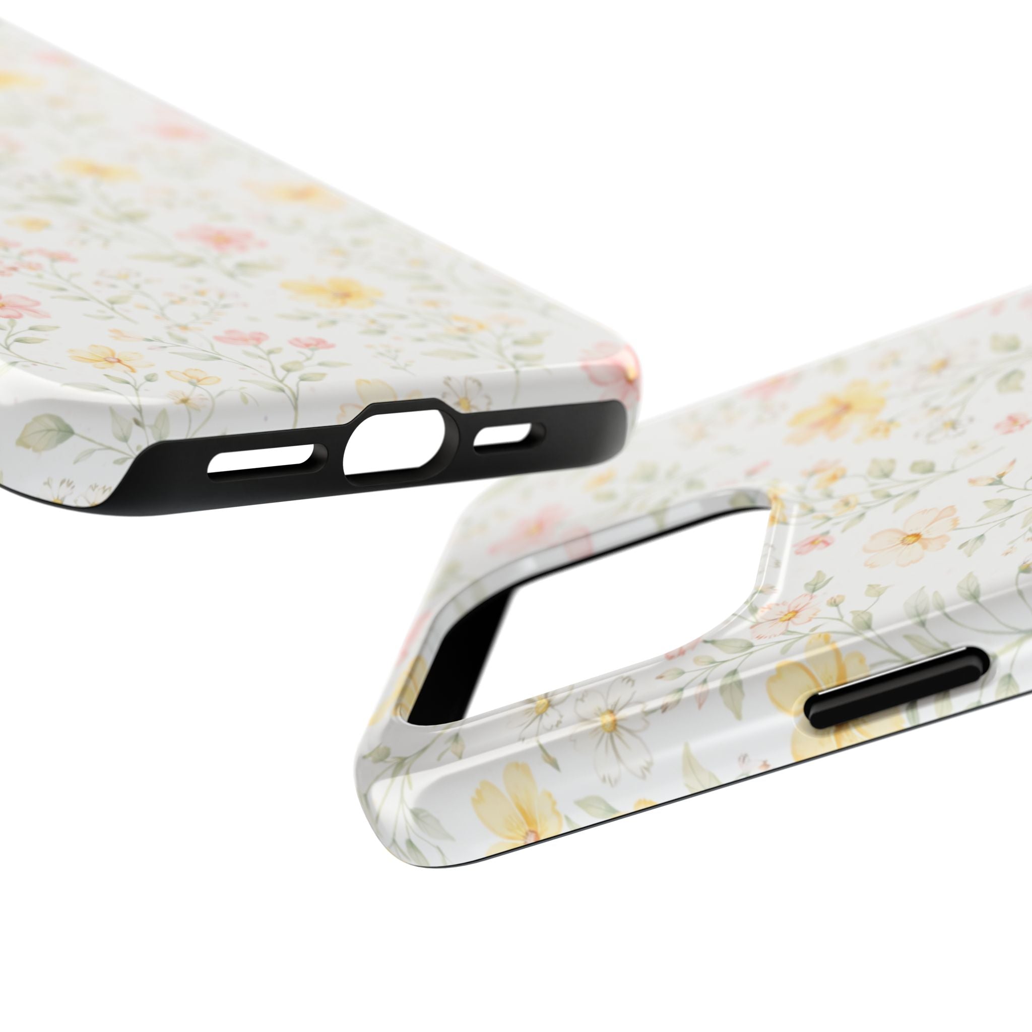 Delicate Pastel Wildflowers Tough Phone Case, Floral Botanical Pattern