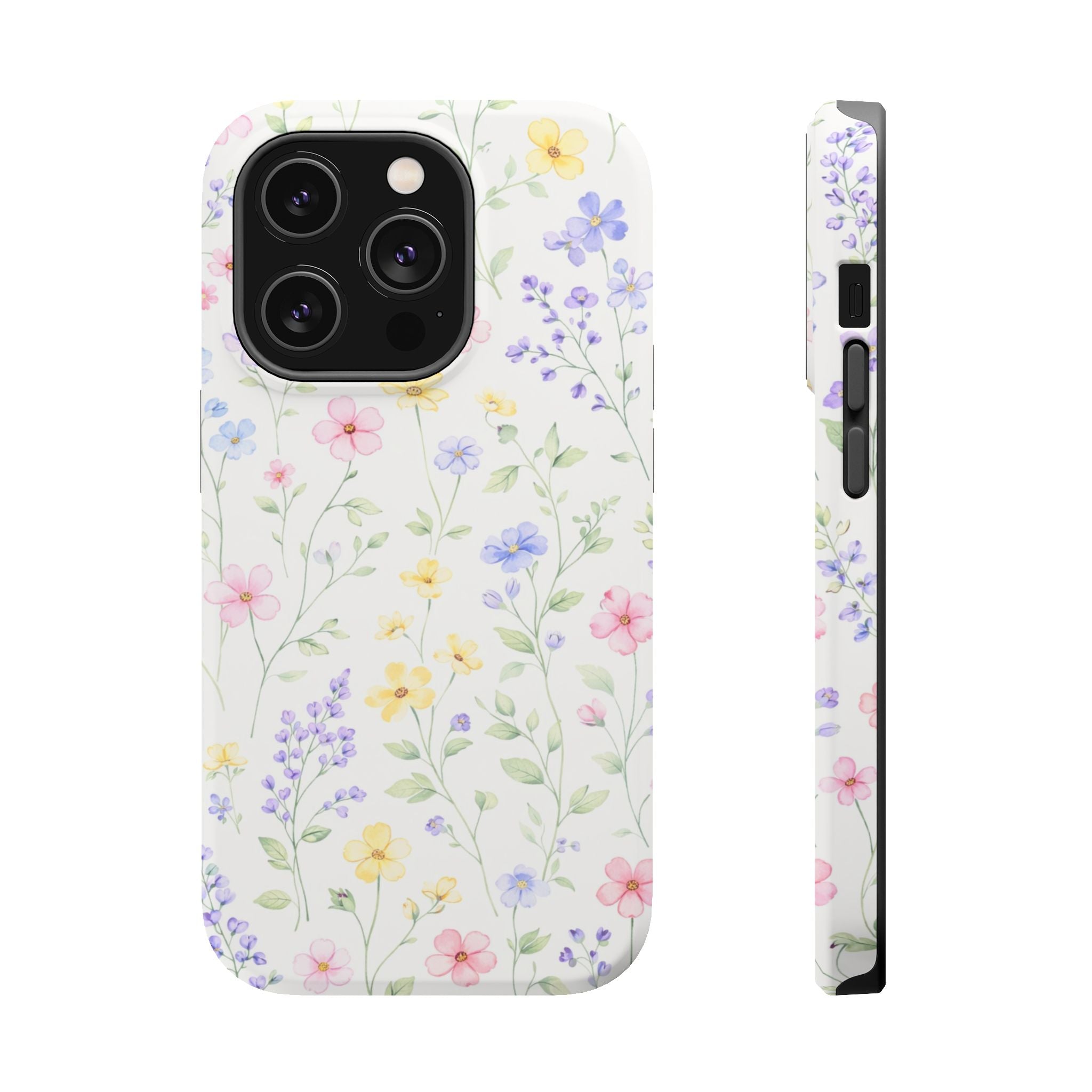 Pastel Wildflower Pattern iPhone Case | Magnetic Impact-Resistant Case