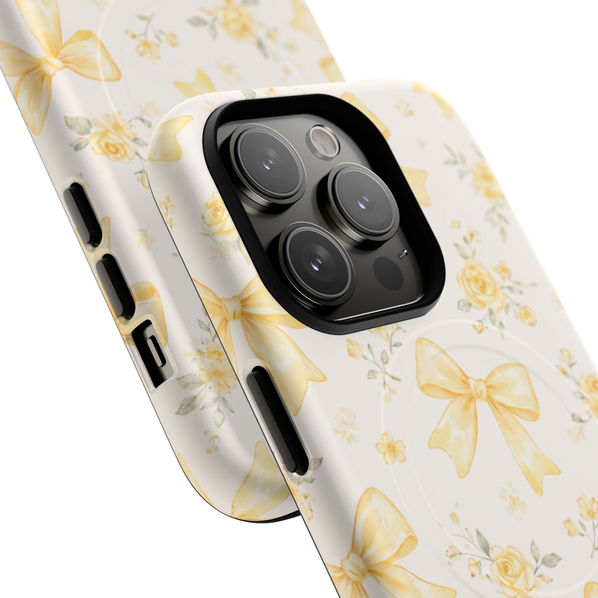 Yellow Rose Bow iPhone Case – MagSafe Compatible