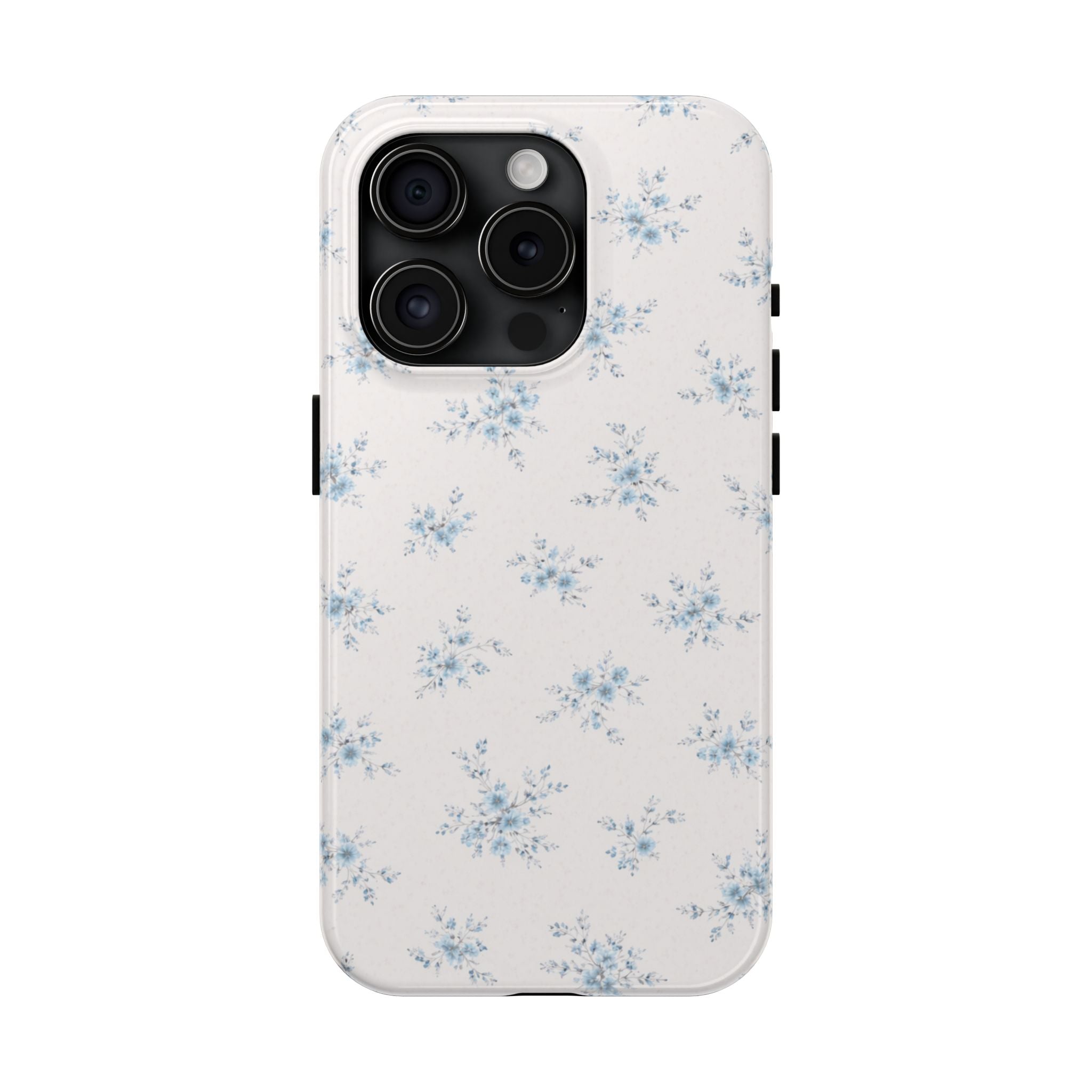 Blue Floral Sprig iPhone Case, Tough Botanical Print