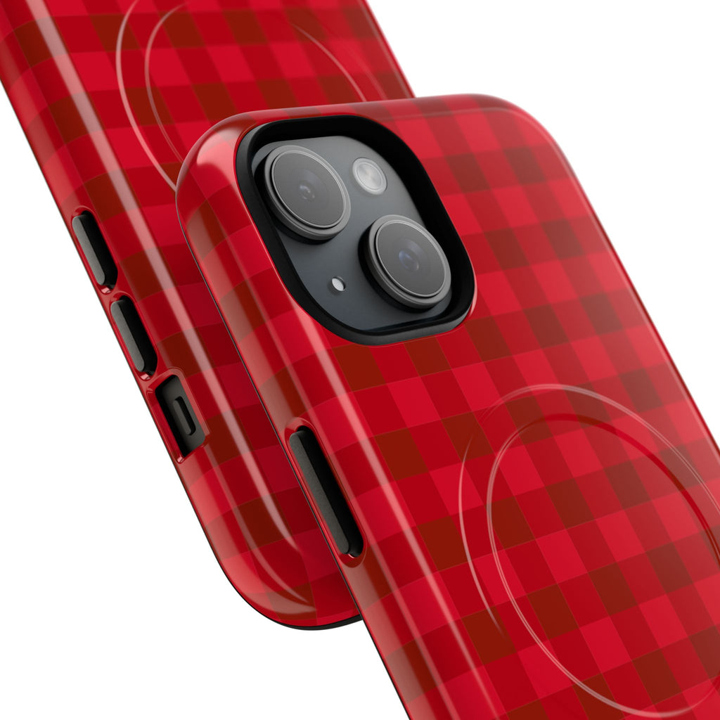 Red Buffalo Plaid iPhone Case – MagSafe Compatible