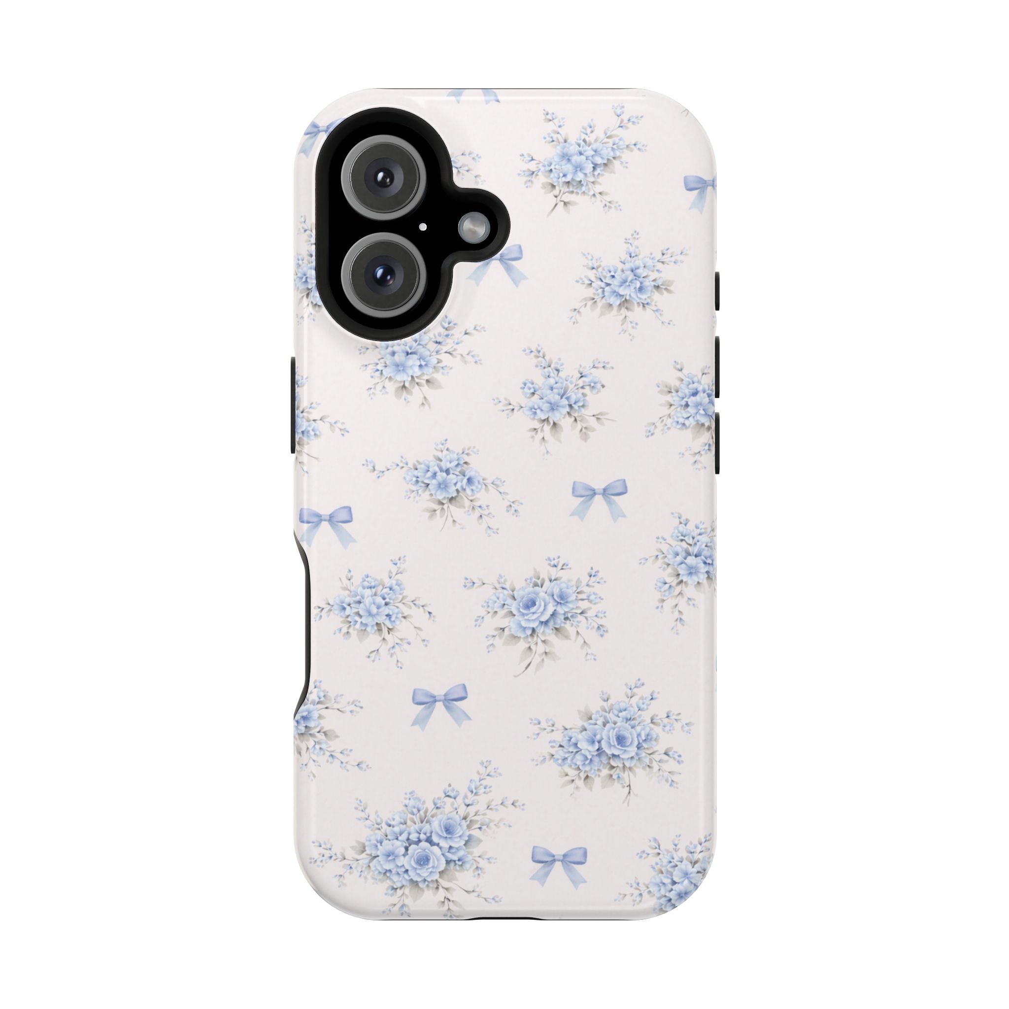 Blue Floral Bouquet iPhone Case | Magnetic Impact-Resistant Case