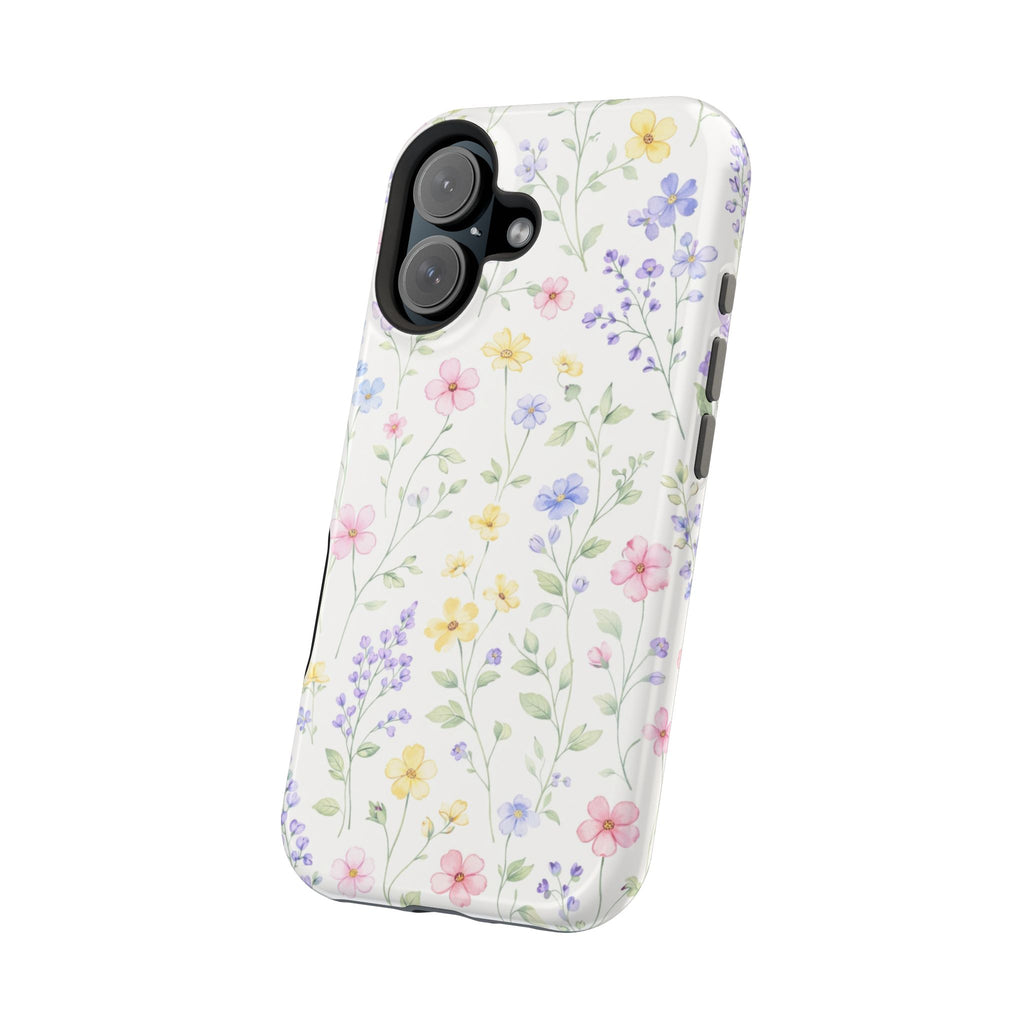 Pastel Wildflower Pattern iPhone Case | Magnetic Impact-Resistant Case