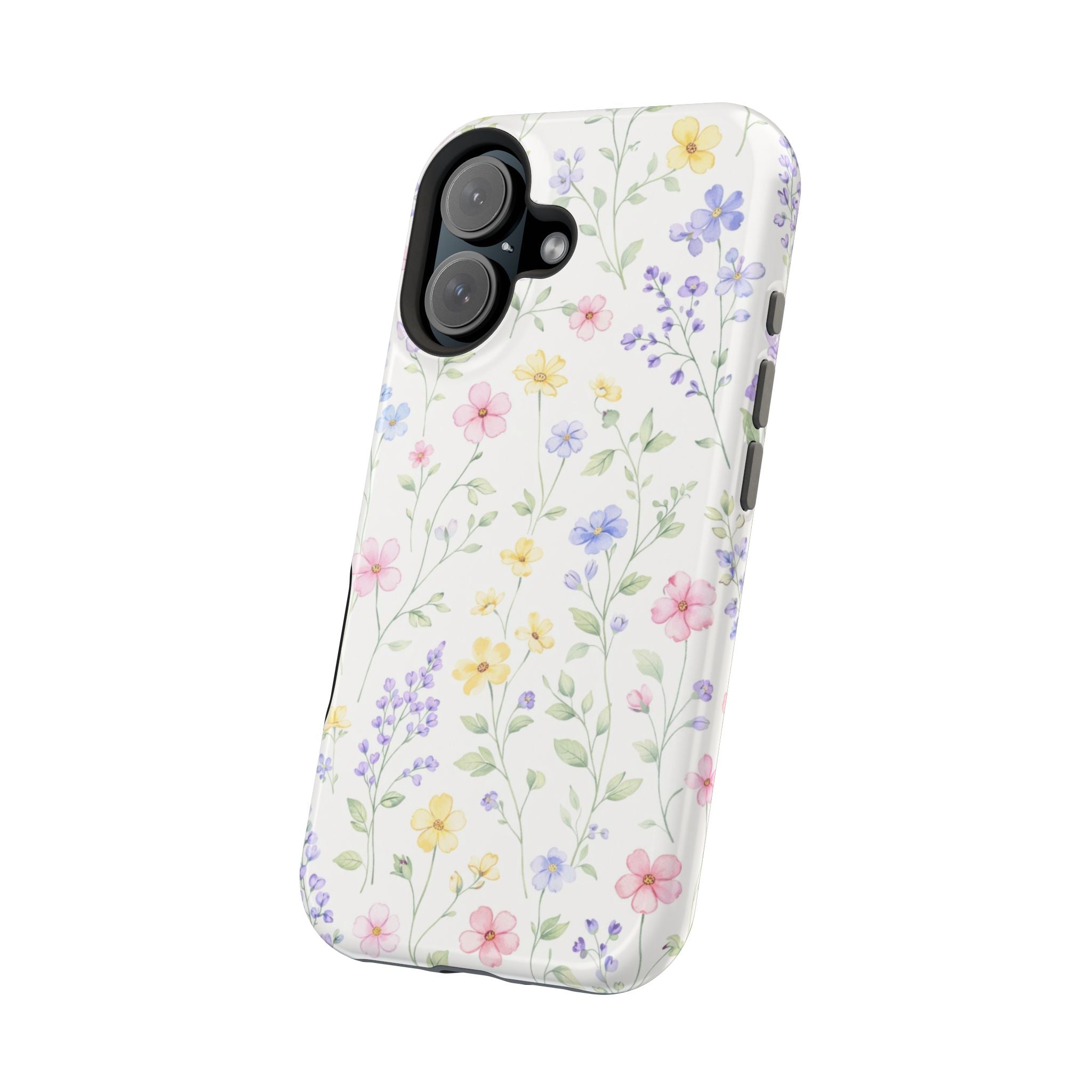 Pastel Wildflower Pattern iPhone Case | Magnetic Impact-Resistant Case