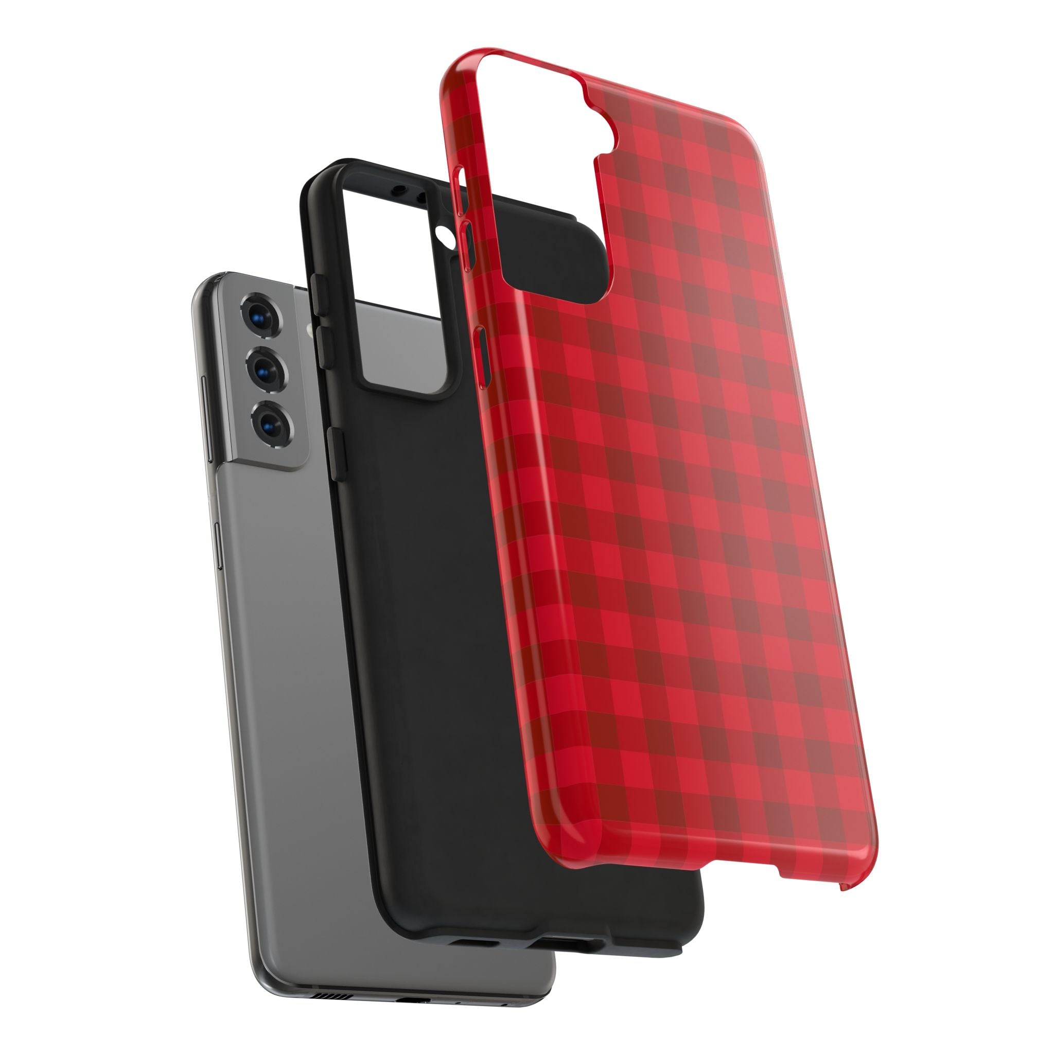 Red Buffalo Plaid Tough Samsung Case - Durable Protective Check Pattern Cover