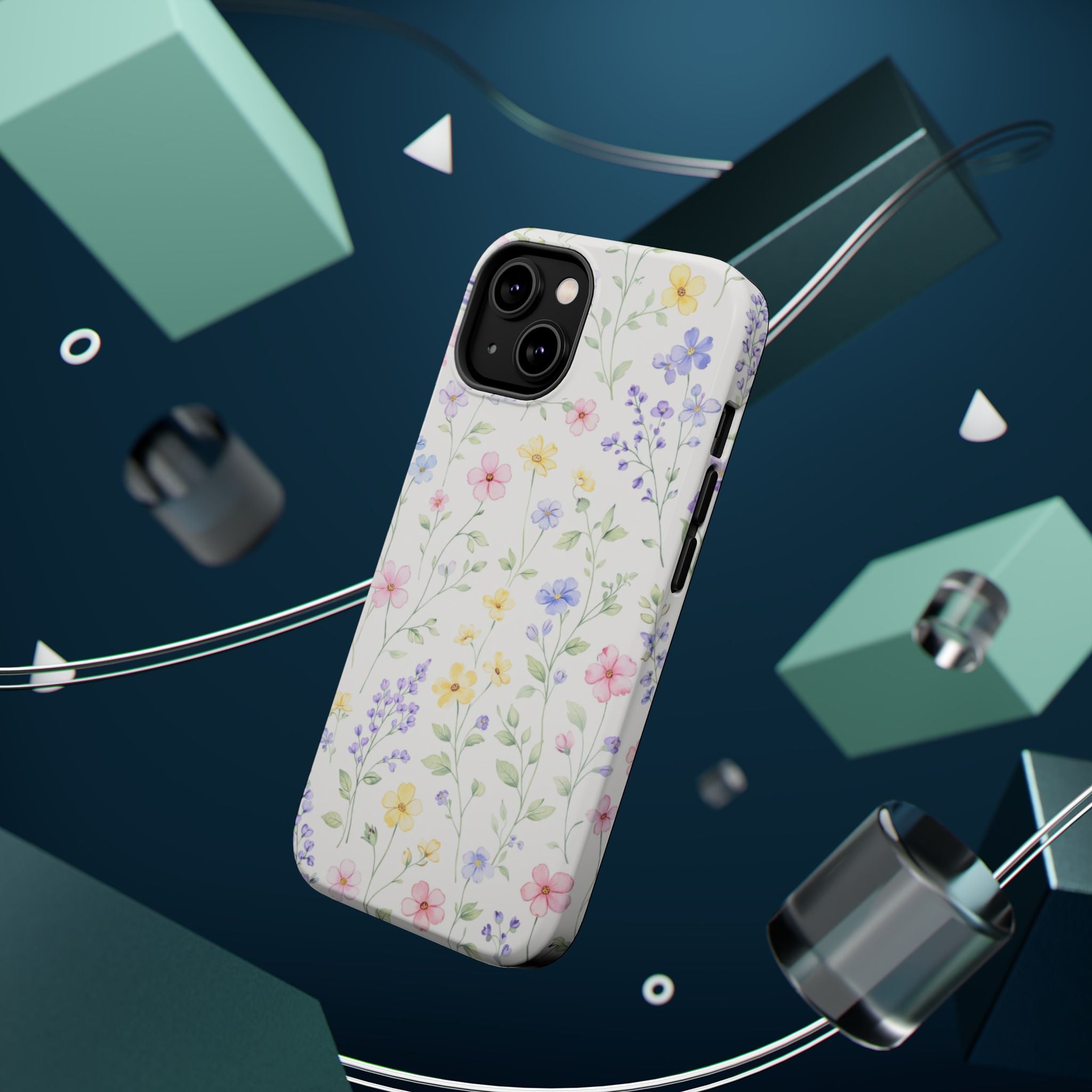 Pastel Wildflower Pattern iPhone Case | Magnetic Impact-Resistant Case
