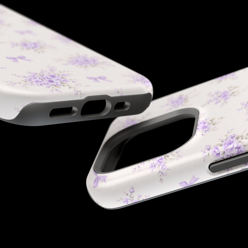 Lavender Bouquet Pattern iPhone Case | Magnetic Impact-Resistant Case