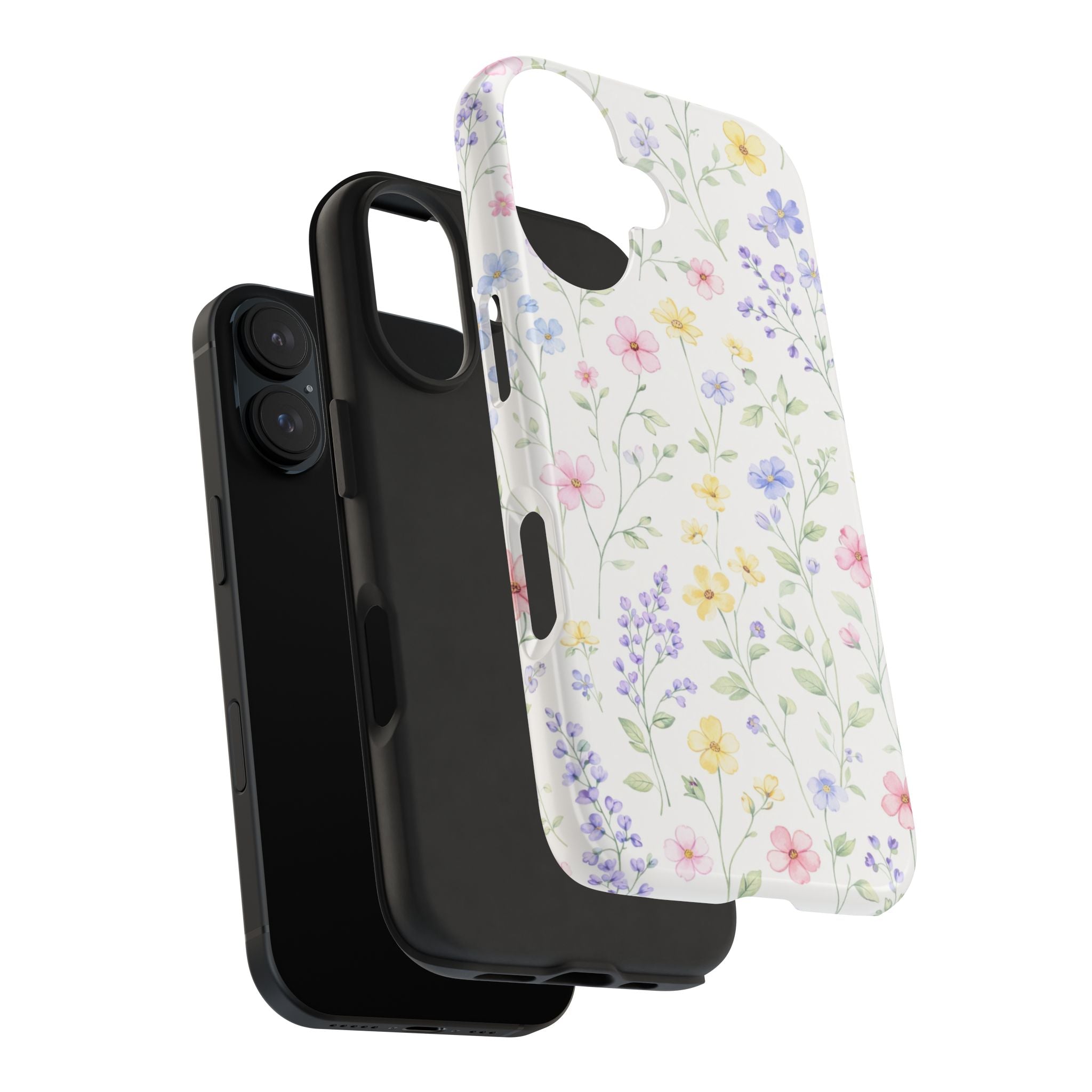 Watercolor Wildflowers Tough iPhone Case | Pastel Floral iPhone Case