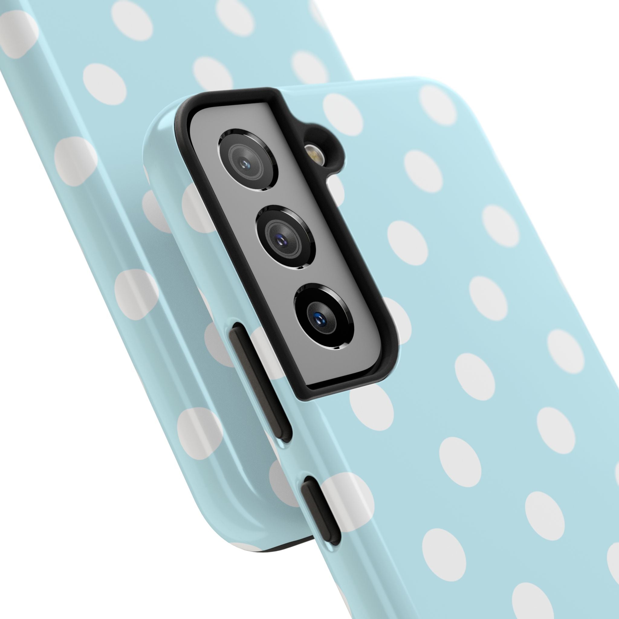 Pastel Blue Polka Dot Tough Samsung Case - Cute Protective Phone Cover
