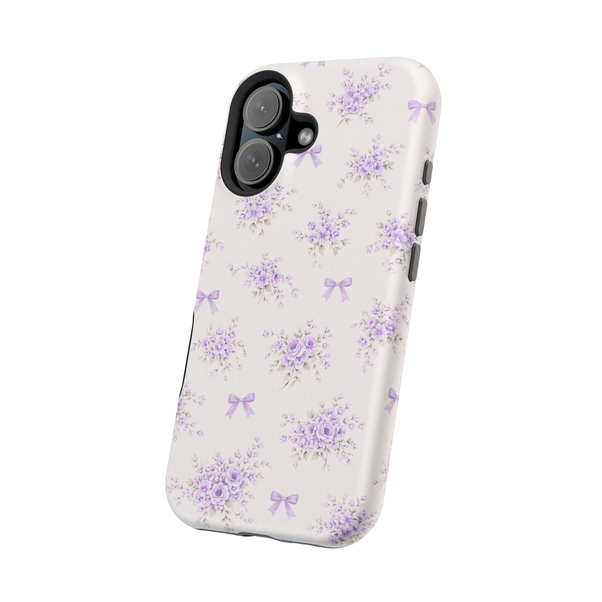 Lavender Bouquet Pattern iPhone Case | Magnetic Impact-Resistant Case