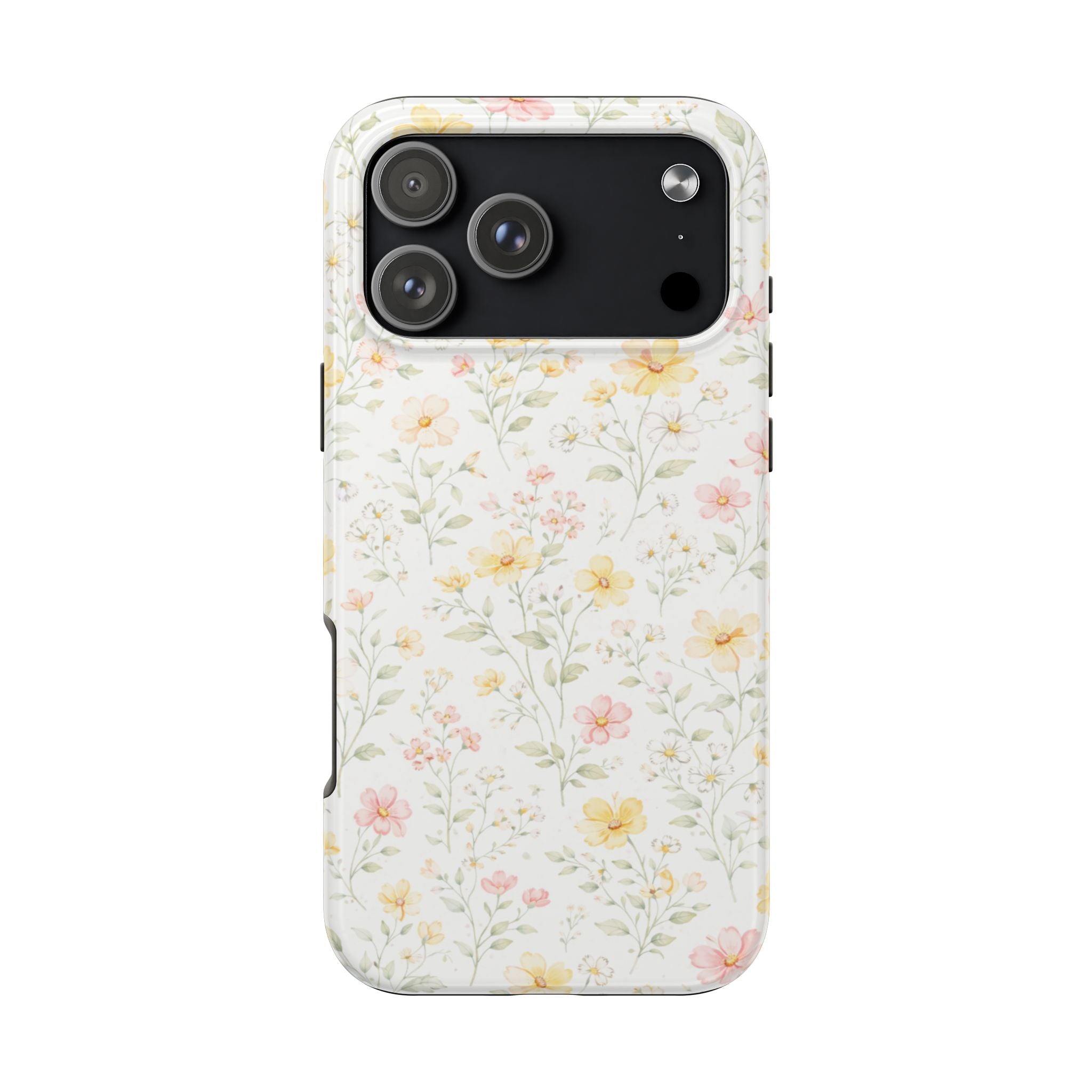 Delicate Pastel Wildflowers Tough Phone Case, Floral Botanical Pattern