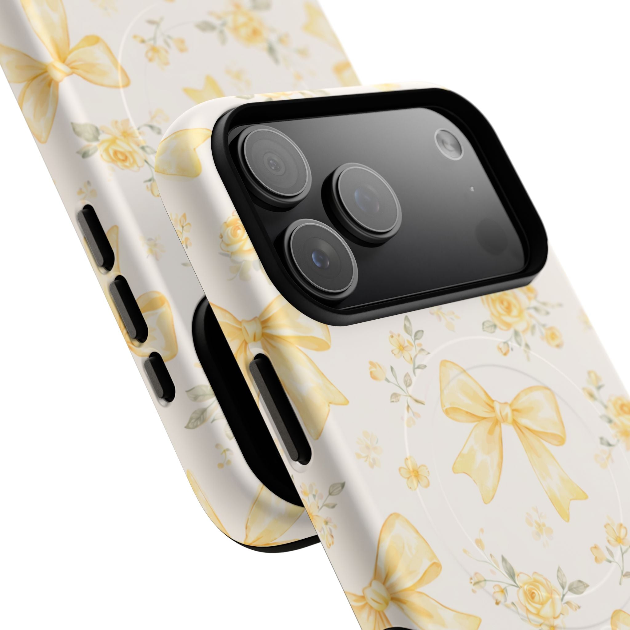 Yellow Rose Bow iPhone Case – MagSafe Compatible