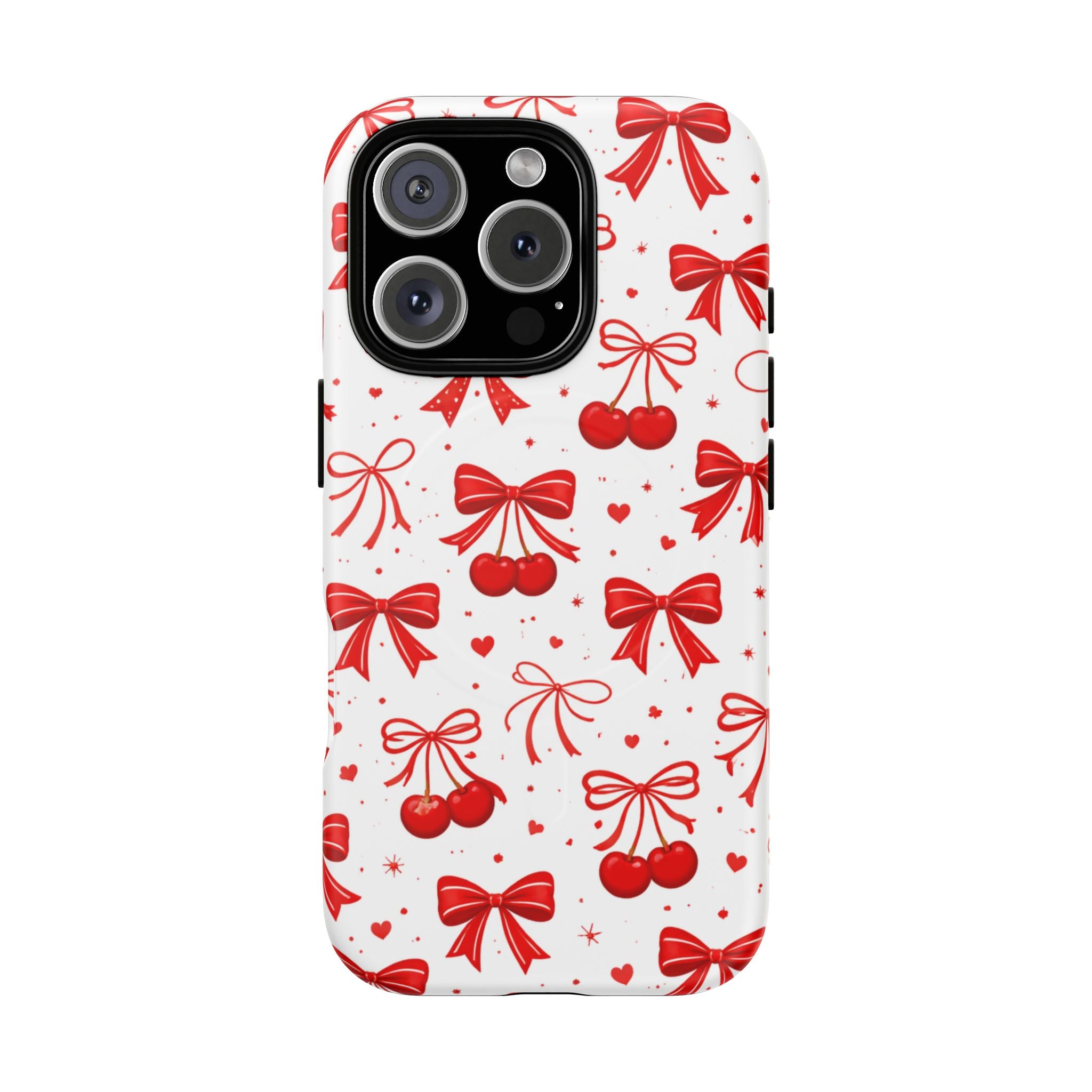 Cherry Bow iPhone Case – MagSafe Compatible