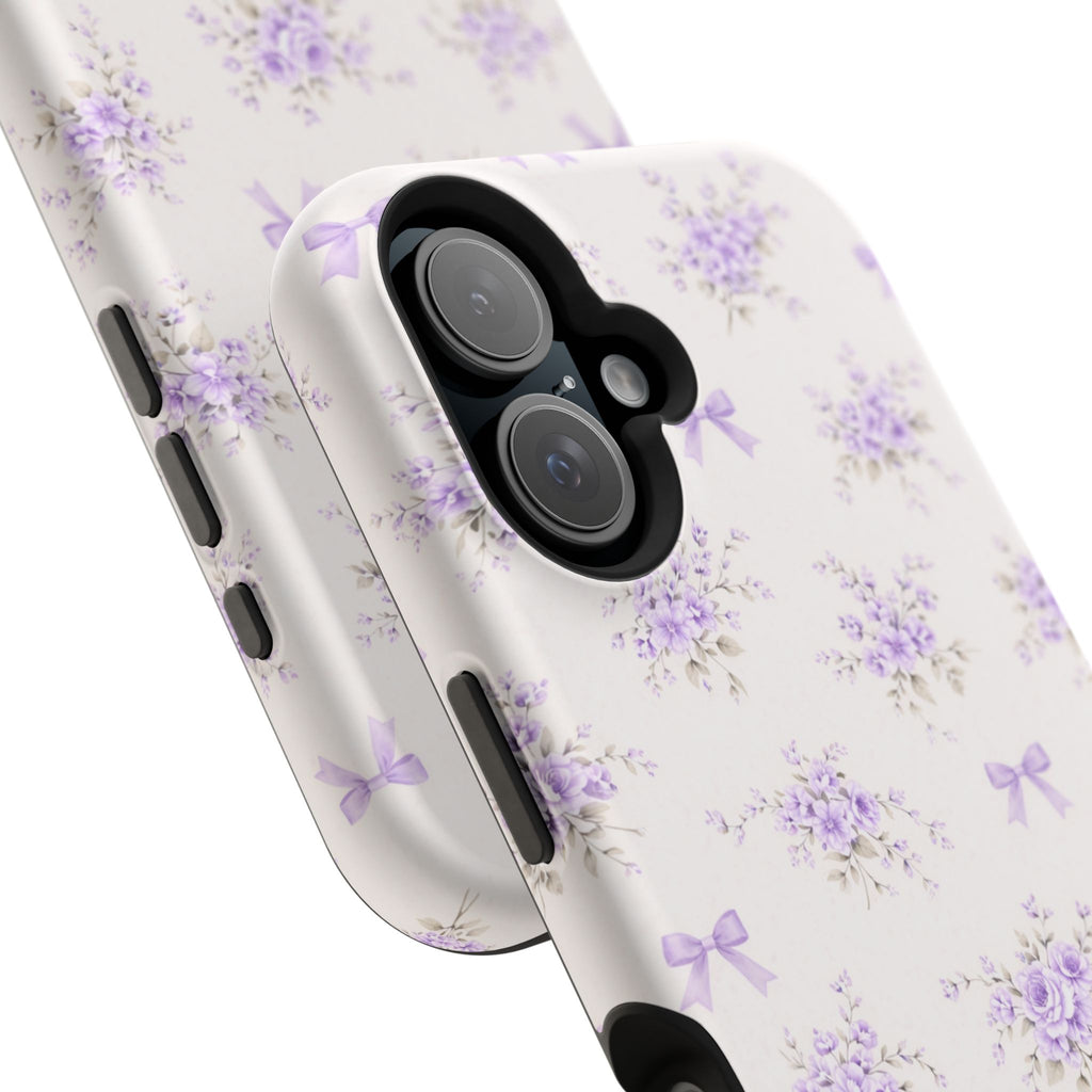 Lavender Bouquet Pattern iPhone Case | Magnetic Impact-Resistant Case