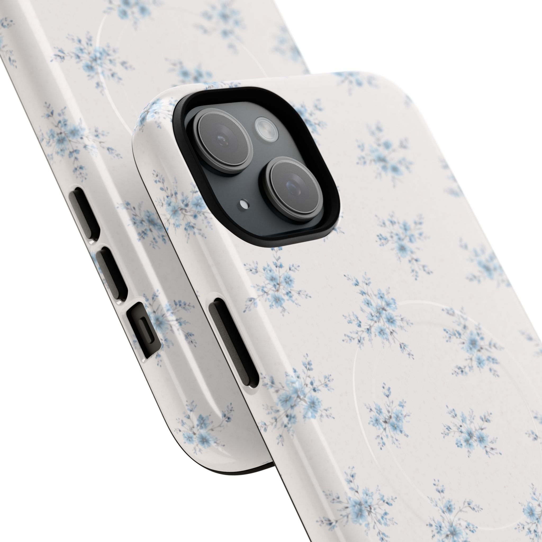 Floral Blue Sprig iPhone Case – MagSafe Compatible